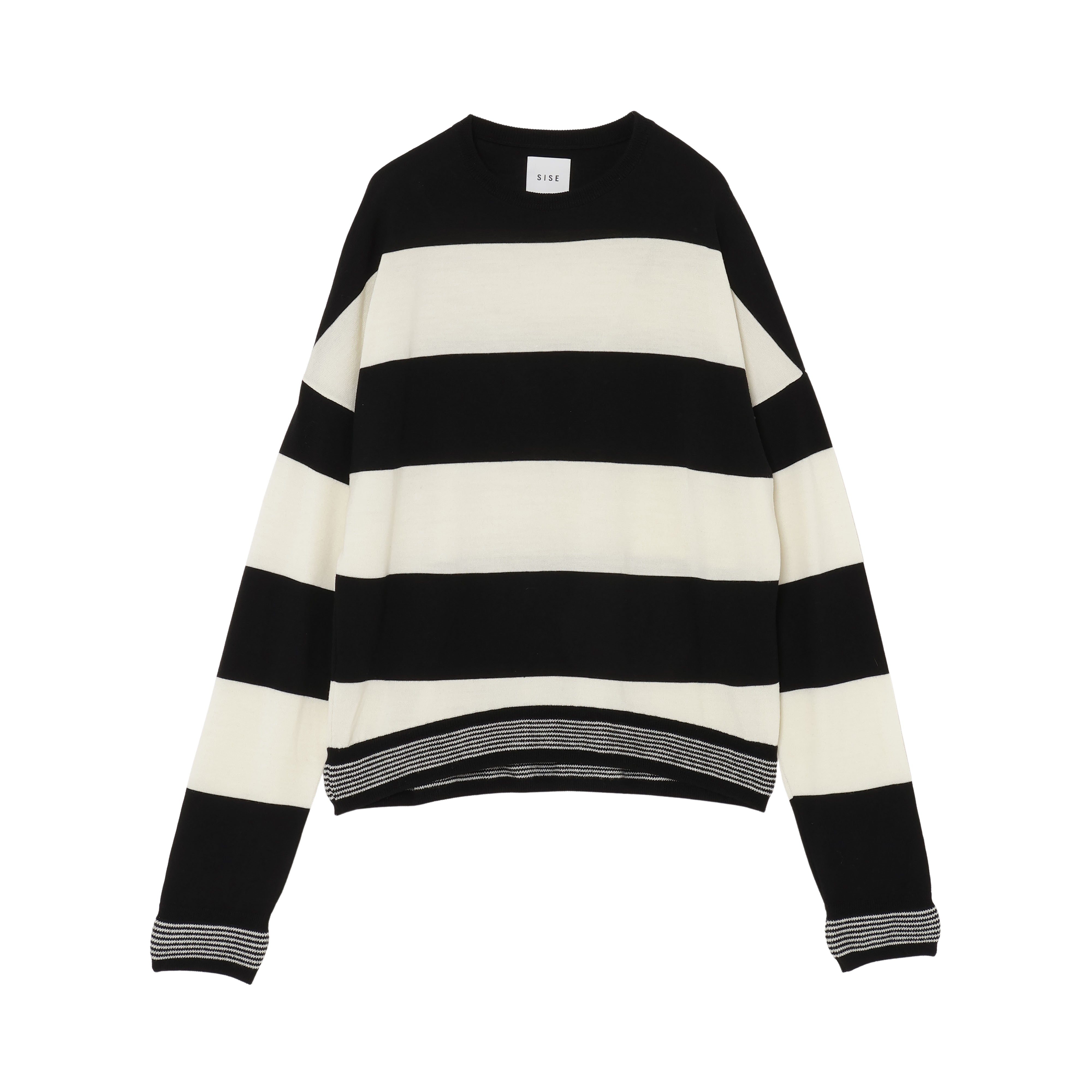 25AW BORDER KNIT (BLACK/WHITE)