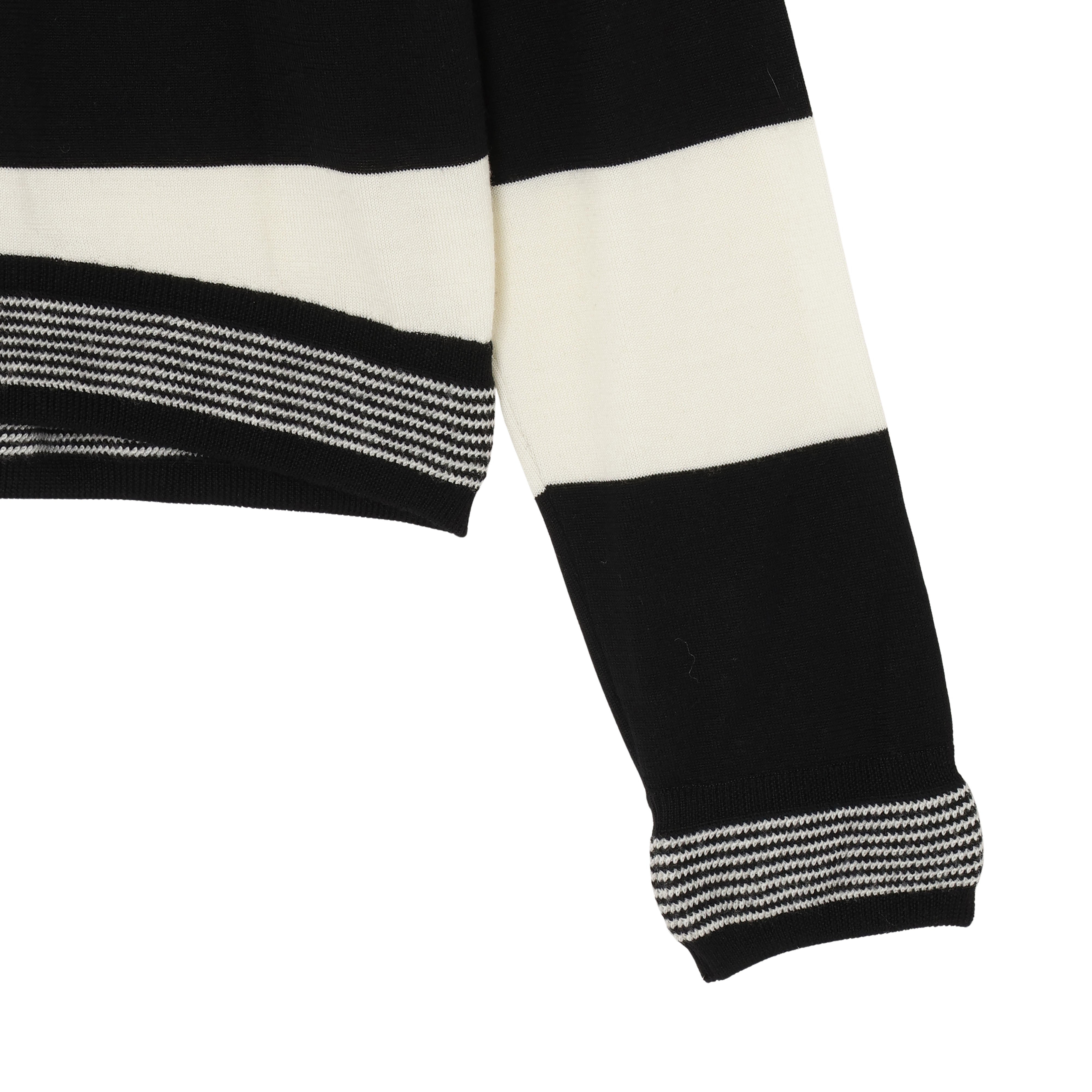25AW BORDER KNIT (BLACK/WHITE)
