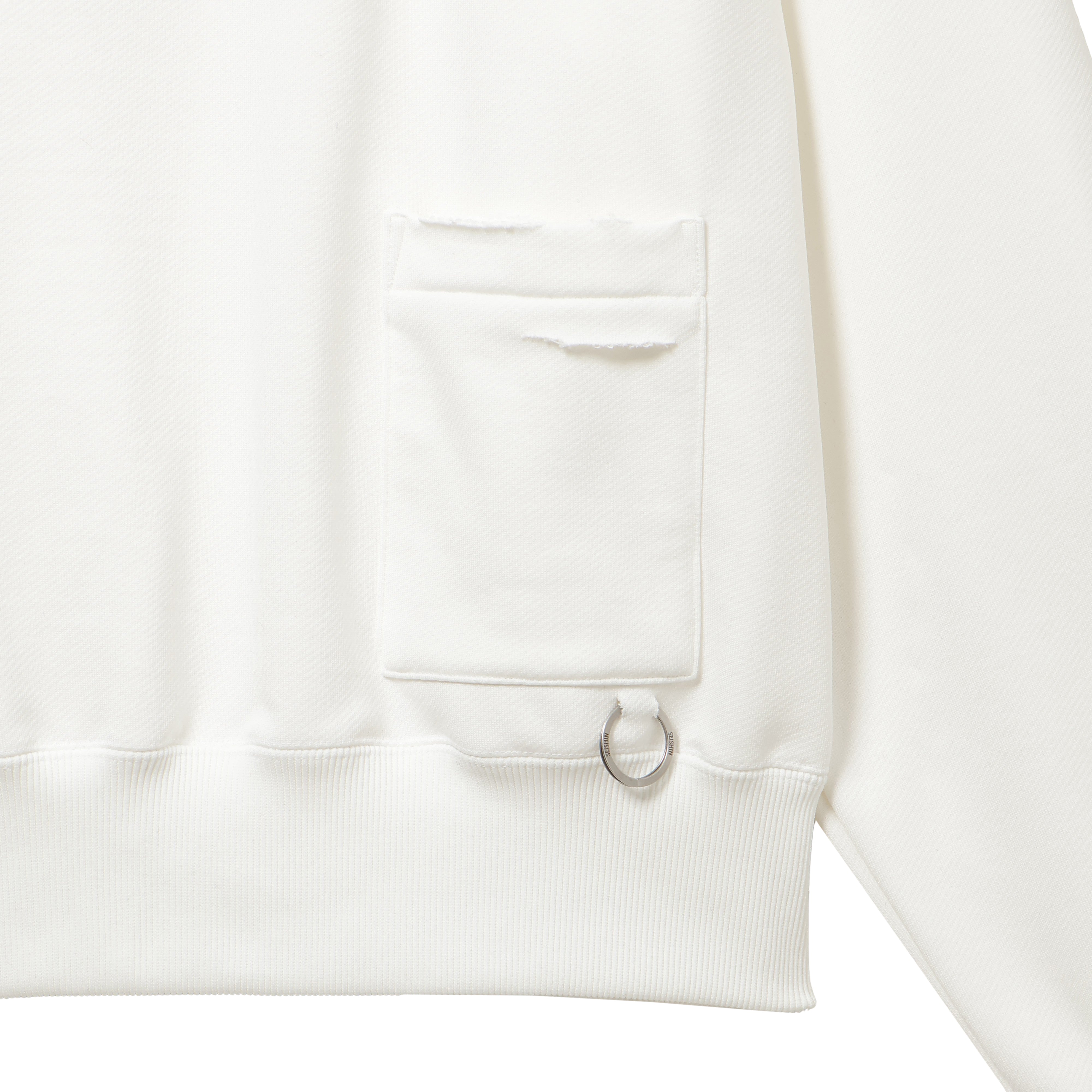 26AW DAMAGE BIG SWEATSHIRT (WHITE)