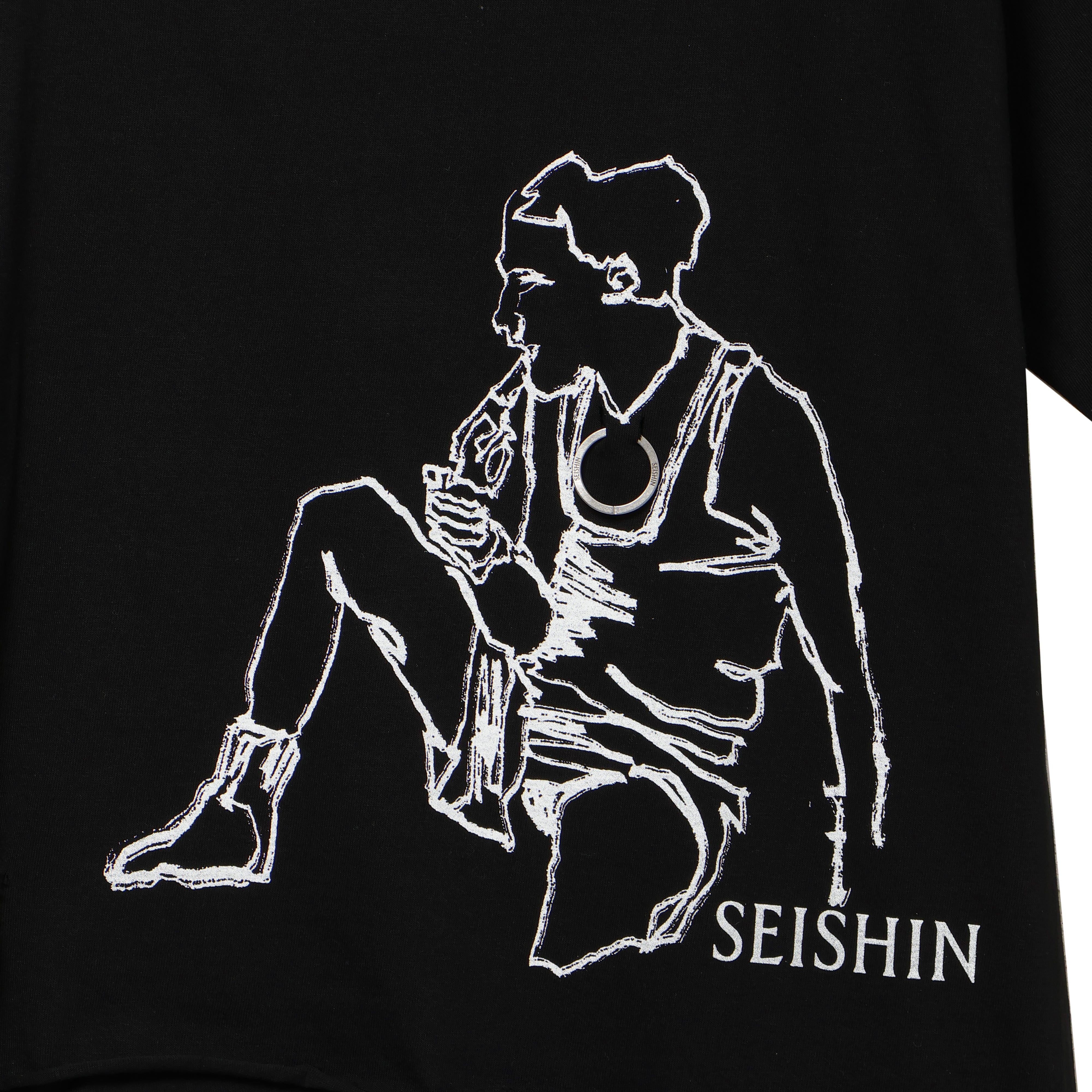 26AW DAMAGE PRINT T-SHIRTS (BLACK)