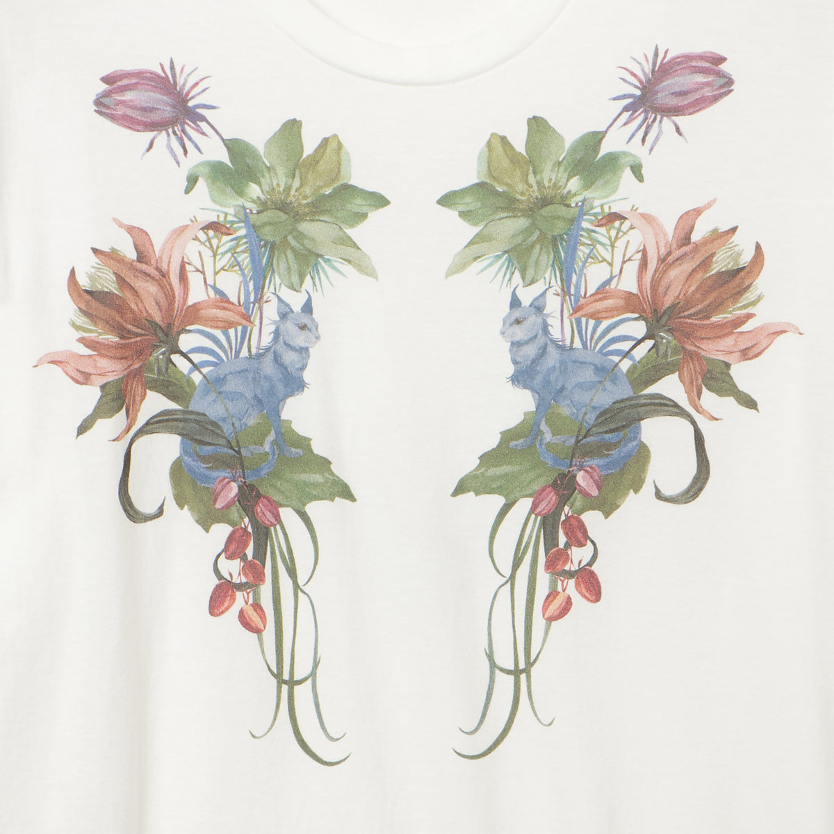 27SS "UTOPIA CAT" T-SHIRTS (WHITE)