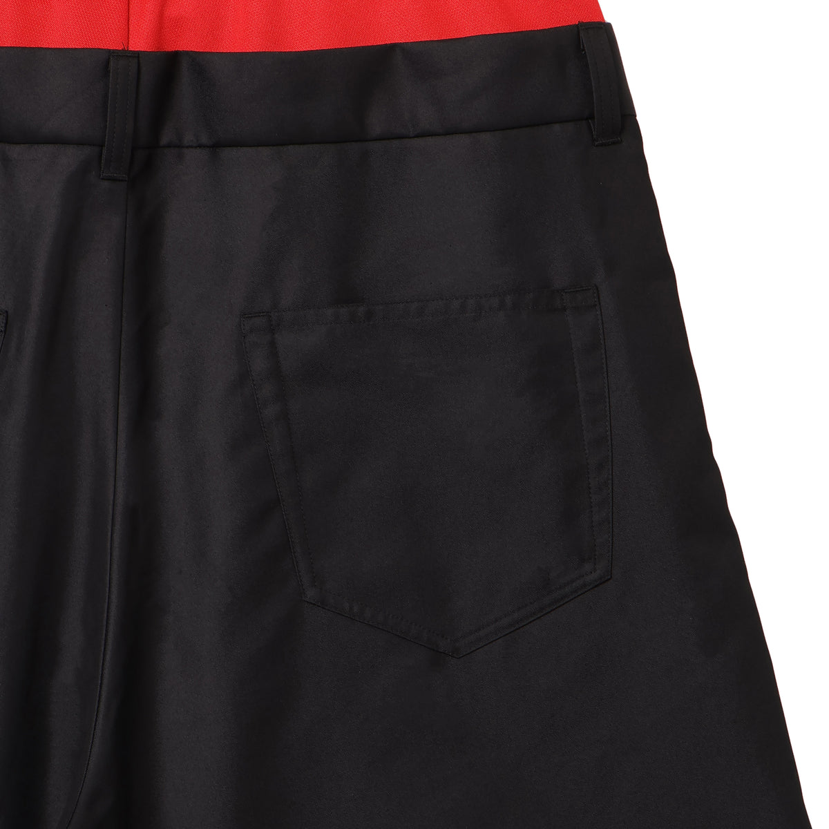 27SS LAYERED MIX SHORT PANTS (BLACK)