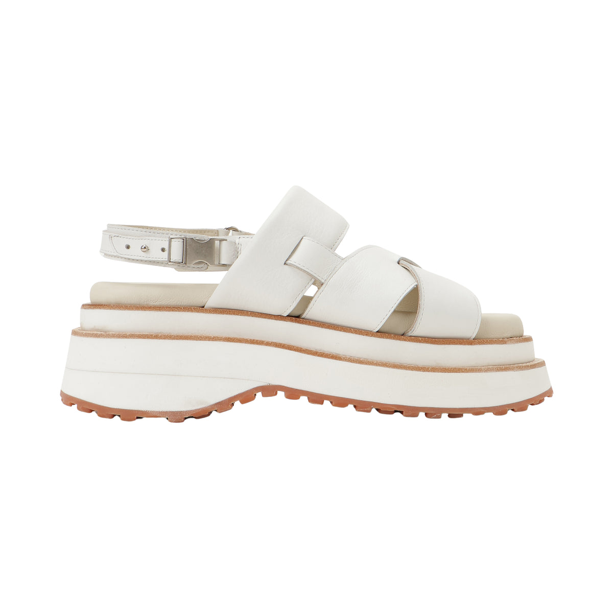27SS DOUBLE SOLE LEATHER SANDALS (WHITE)