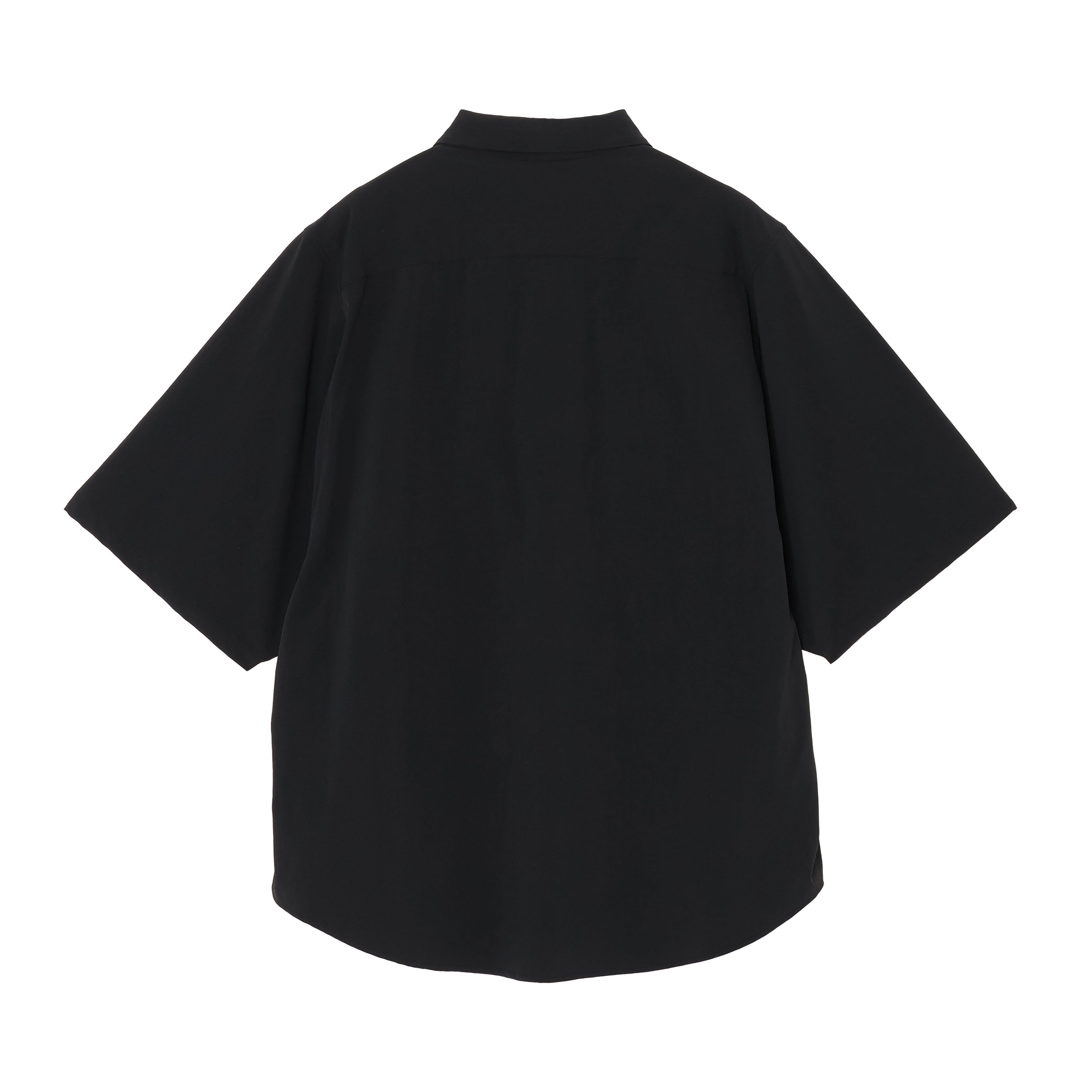 BIG POCKET SHORT SLEEVE SHIRTS(RECYCLING FAB.) BLACK