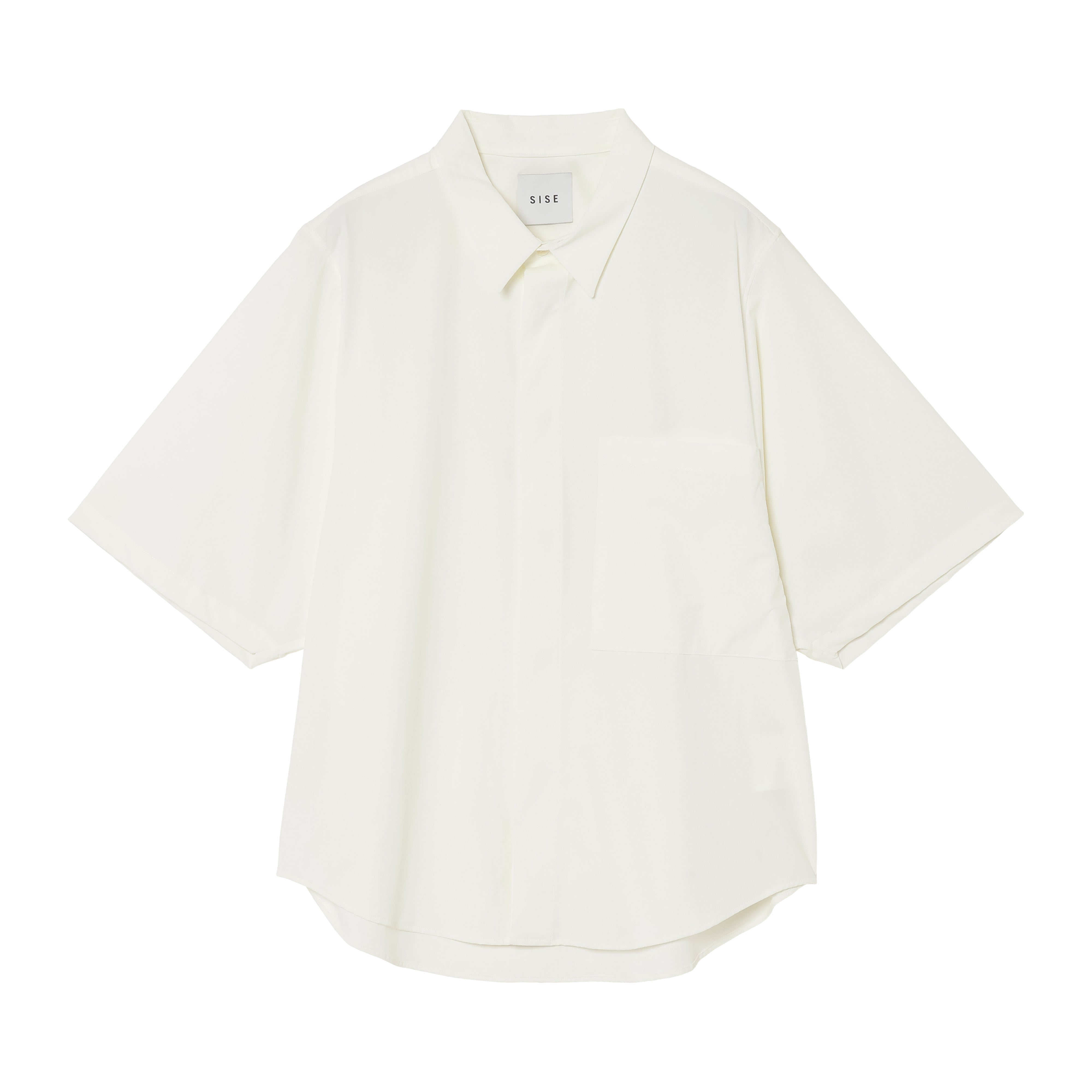 BIG POCKET SHORT SLEEVE SHIRTS(RECYCLING FAB.) WHITE