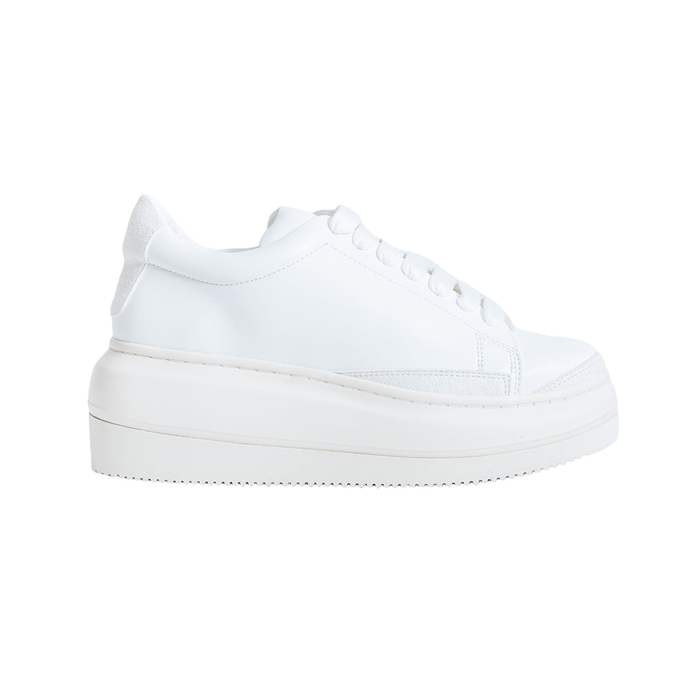 【GO WITH WHITE x SISE】 COLLABORATION WEDGE SOLE SNEAKER (WHITE)