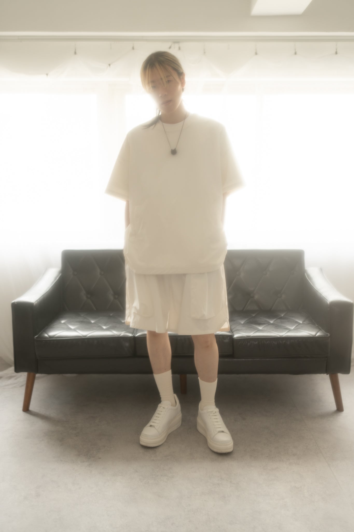 HARF PANTS (RECYCLING FAB.) WHITE