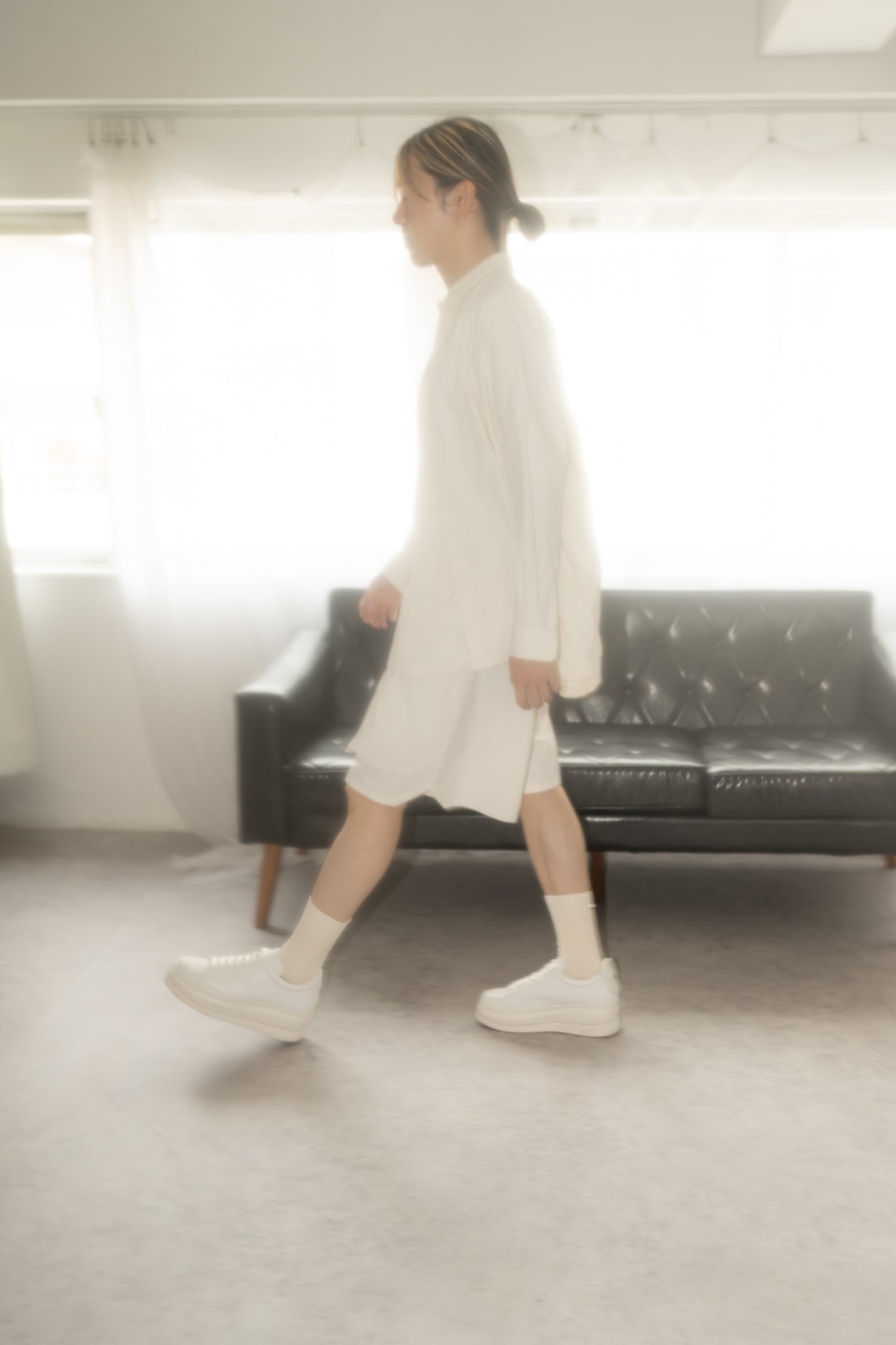 HARF PANTS (RECYCLING FAB.) WHITE