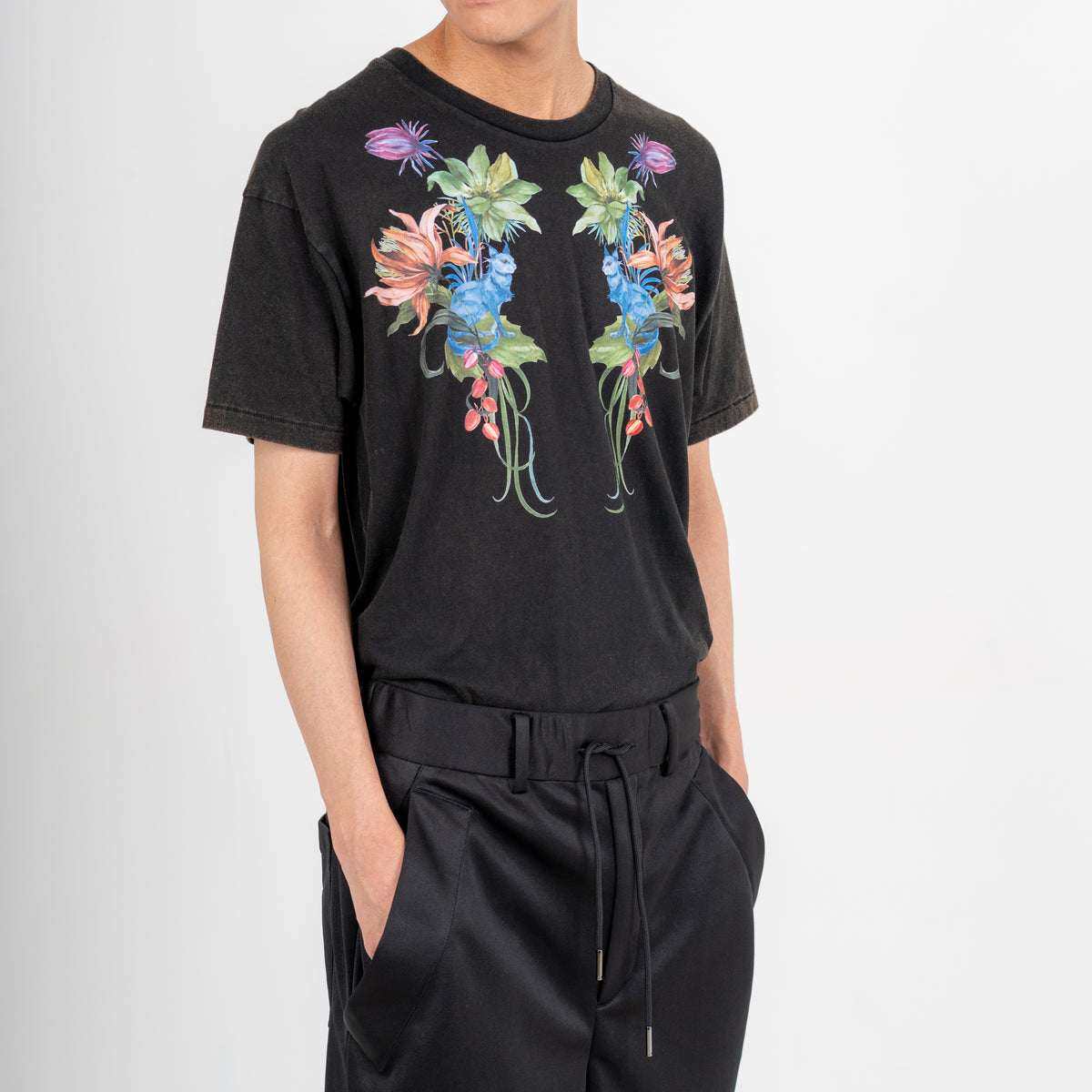 27SS "UTOPIA CAT" T-SHIRTS (BLACK)