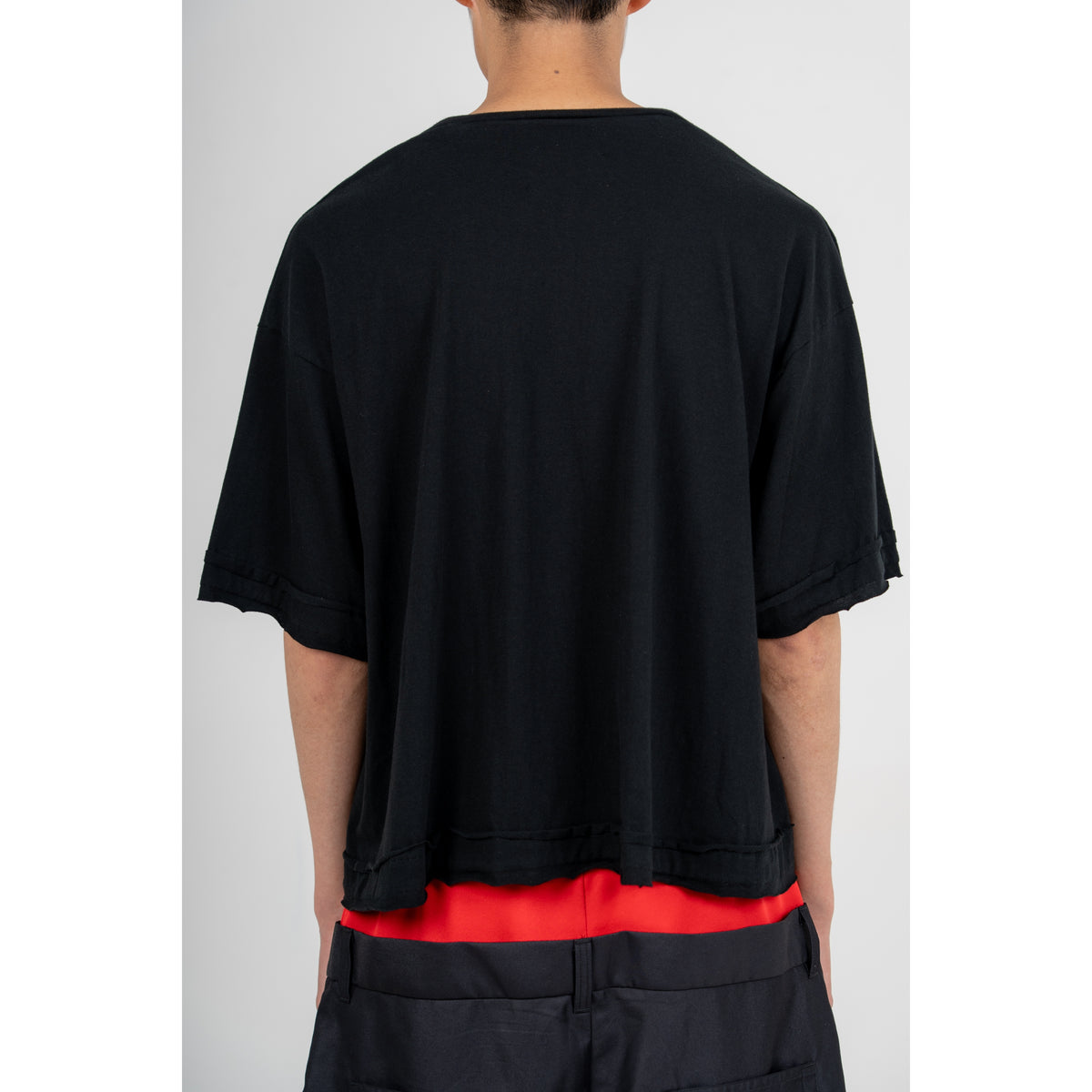 27SS FAKE LAYERED T-SHIRTS (BLACK)