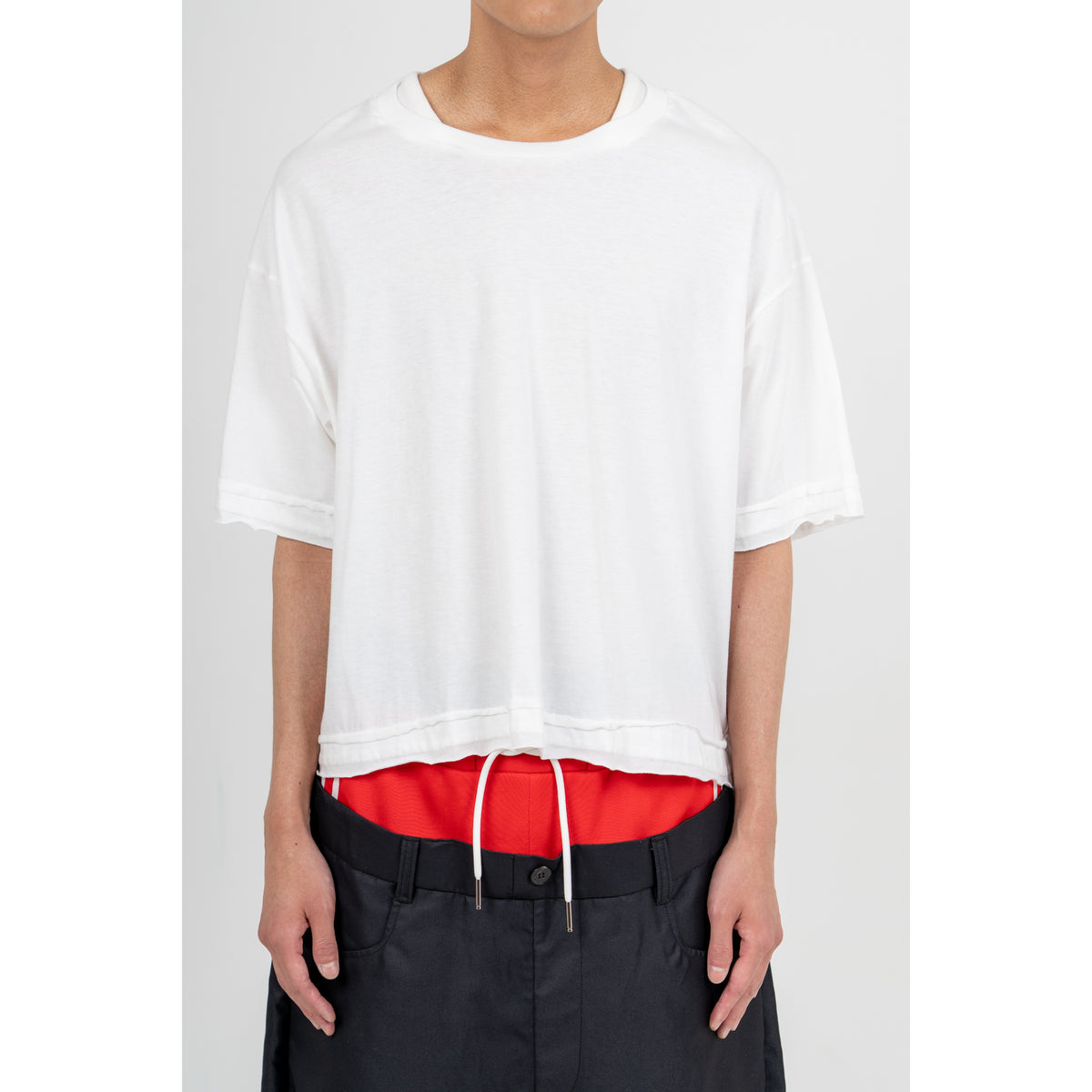 27SS FAKE LAYERED T-SHIRTS (WHITE)