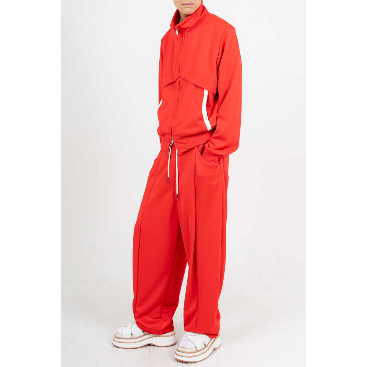 27SS LAYERED TRACK PANTS (RED)
