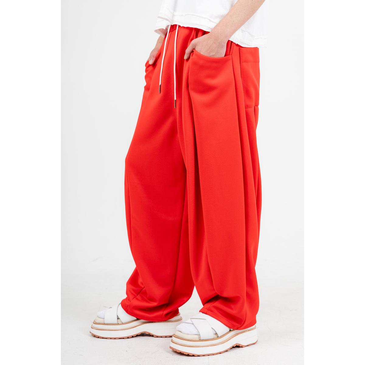 27SS LAYERED TRACK PANTS (RED)