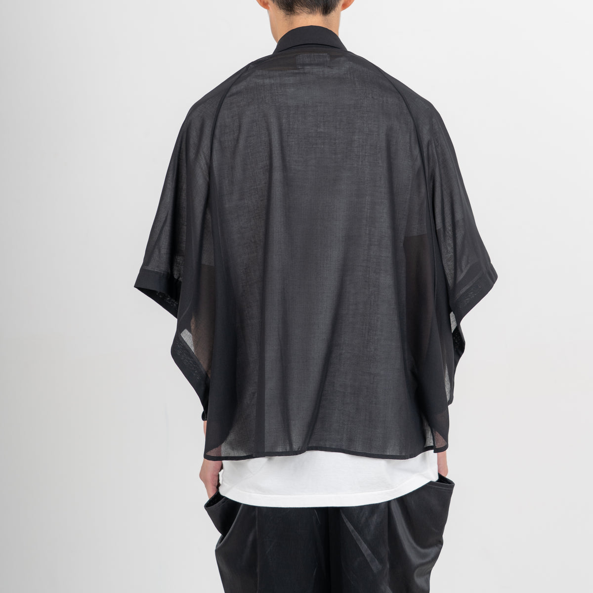27SS SHEER MOMONGA SHORT SLEEVE SHIRTS (BLACK)