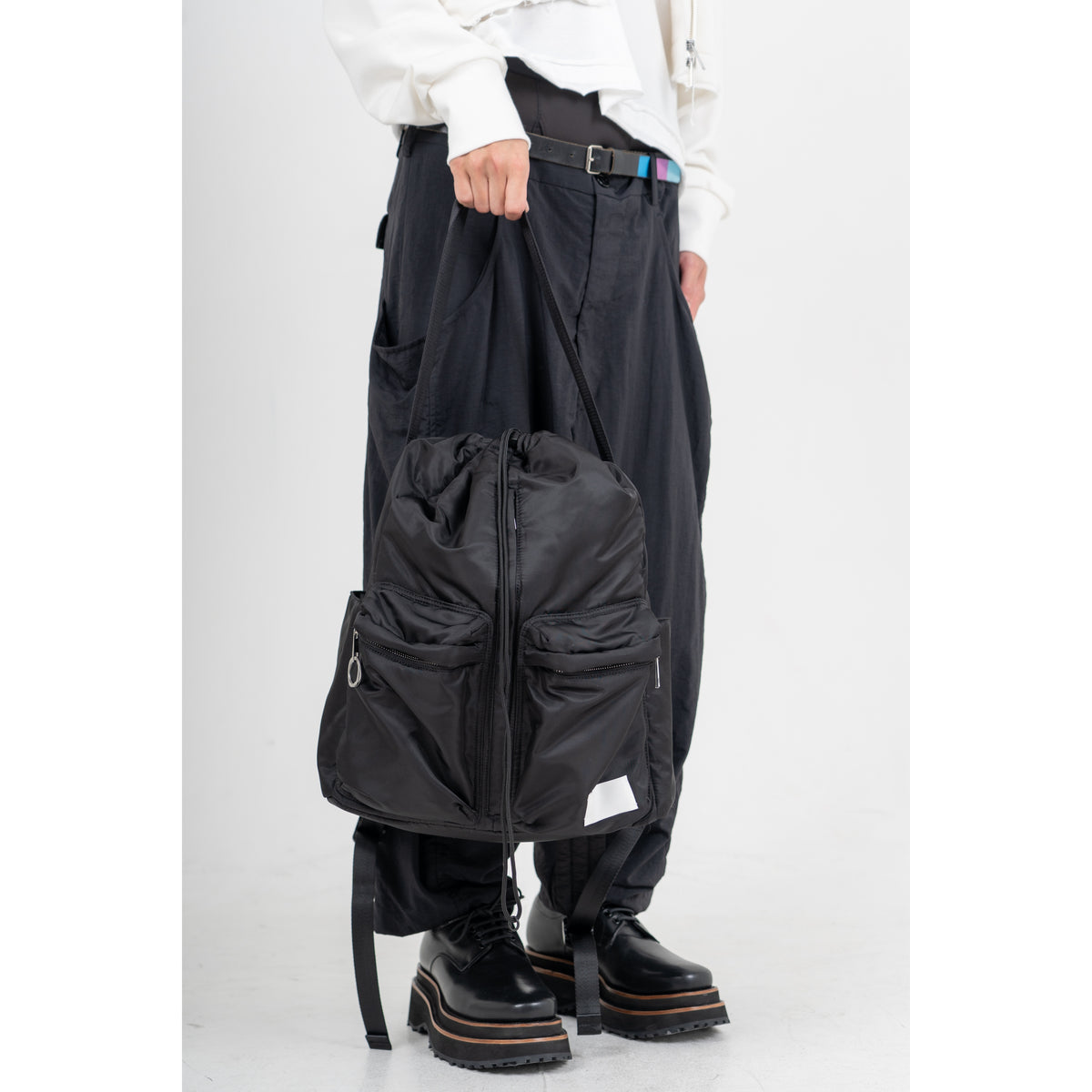 27SS DRAWSTRING BACKPACK (BLACK)