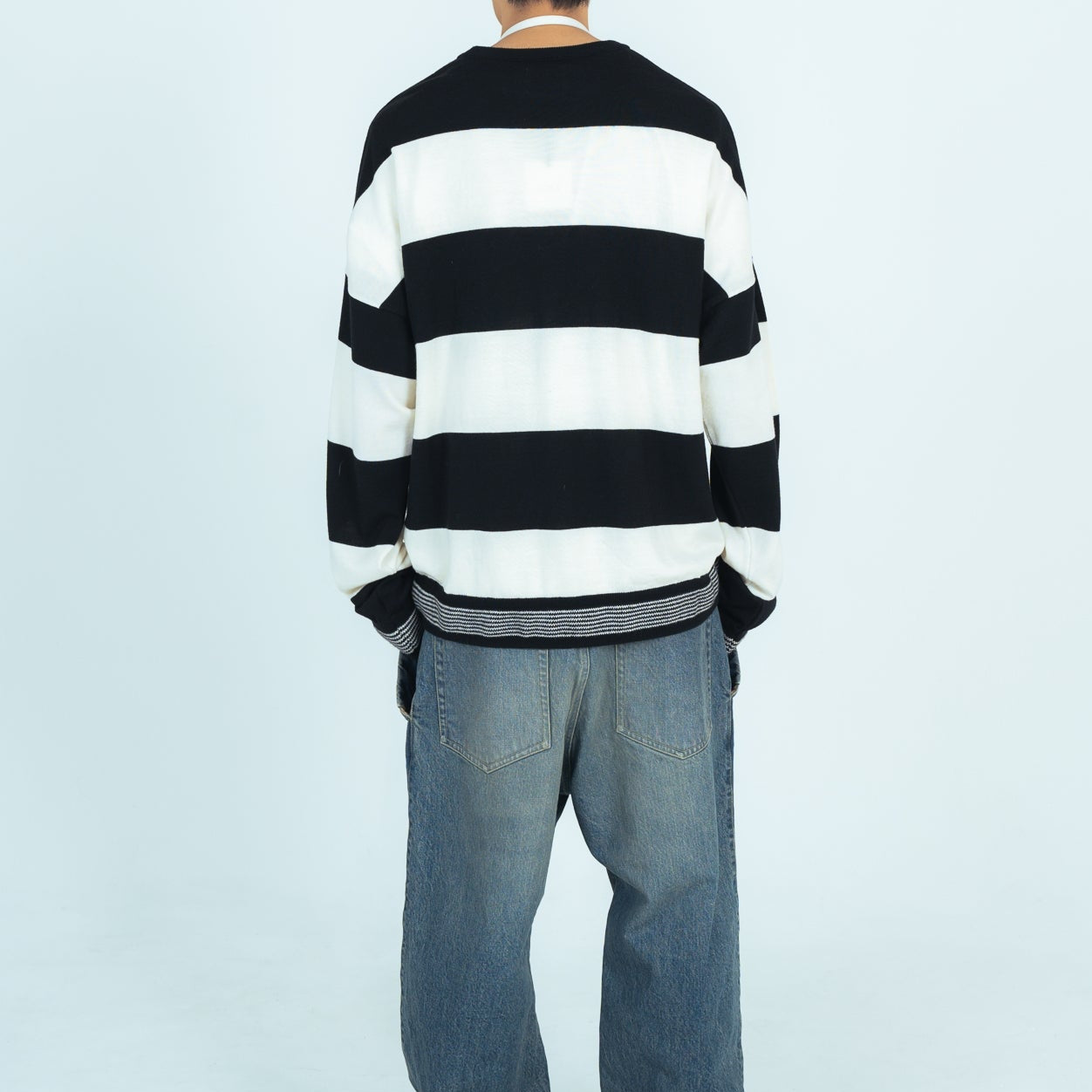 25AW BORDER KNIT (BLACK)