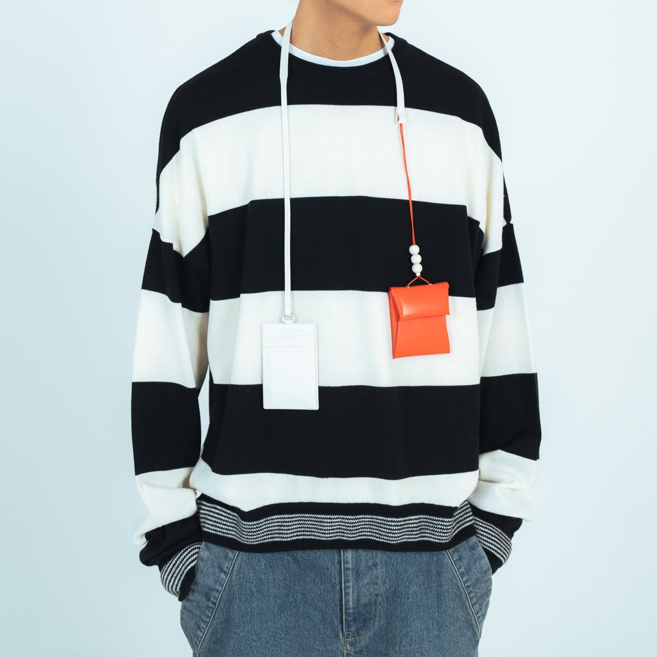 25AW BORDER KNIT (BLACK/WHITE)