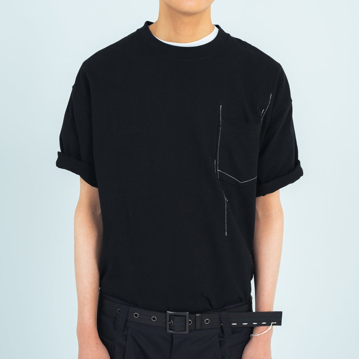 25AW STITCHING T-SHIRTS (WHITE/BLACK)