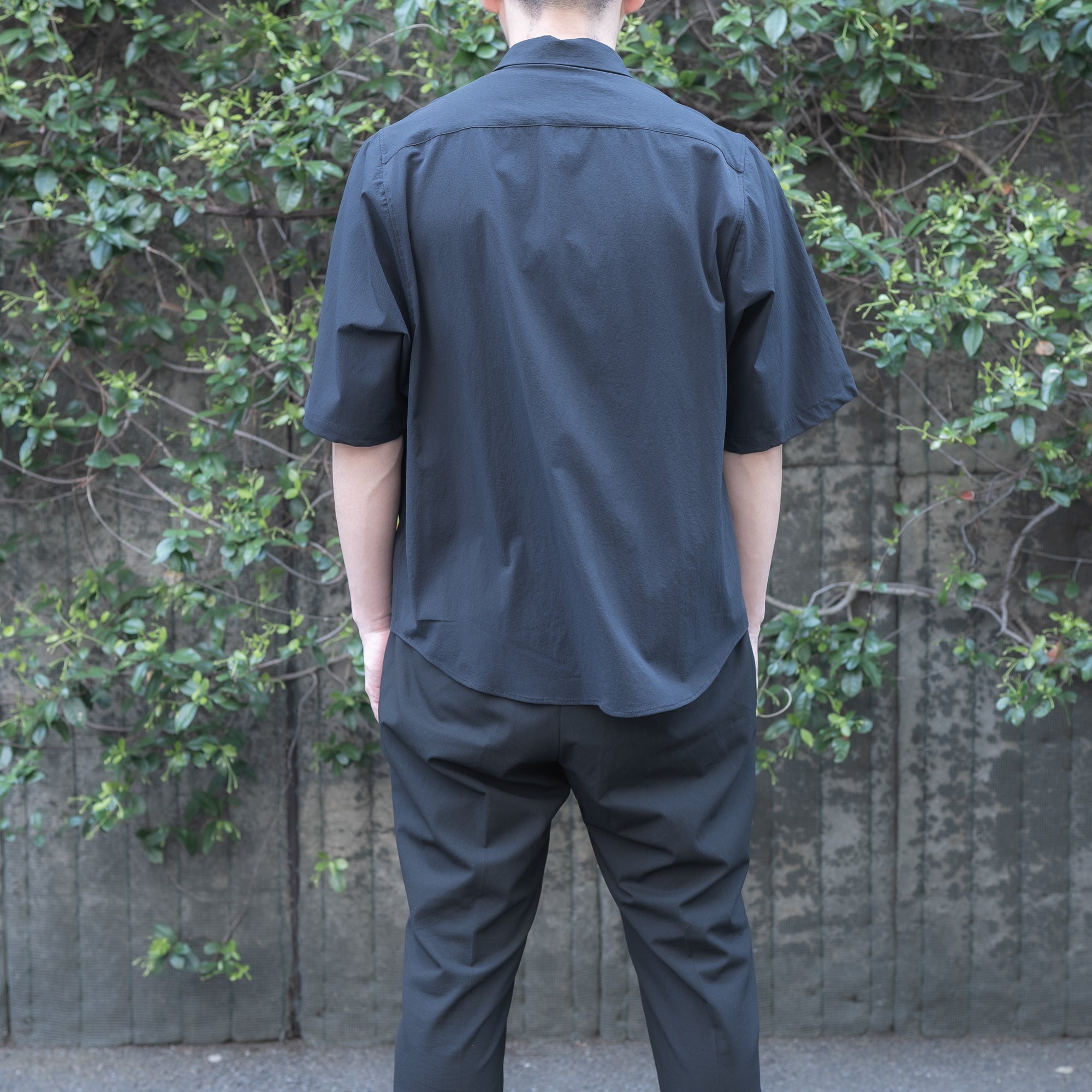 BIG POCKET SHORT SLEEVE SHIRTS(RECYCLING FAB.) BLACK