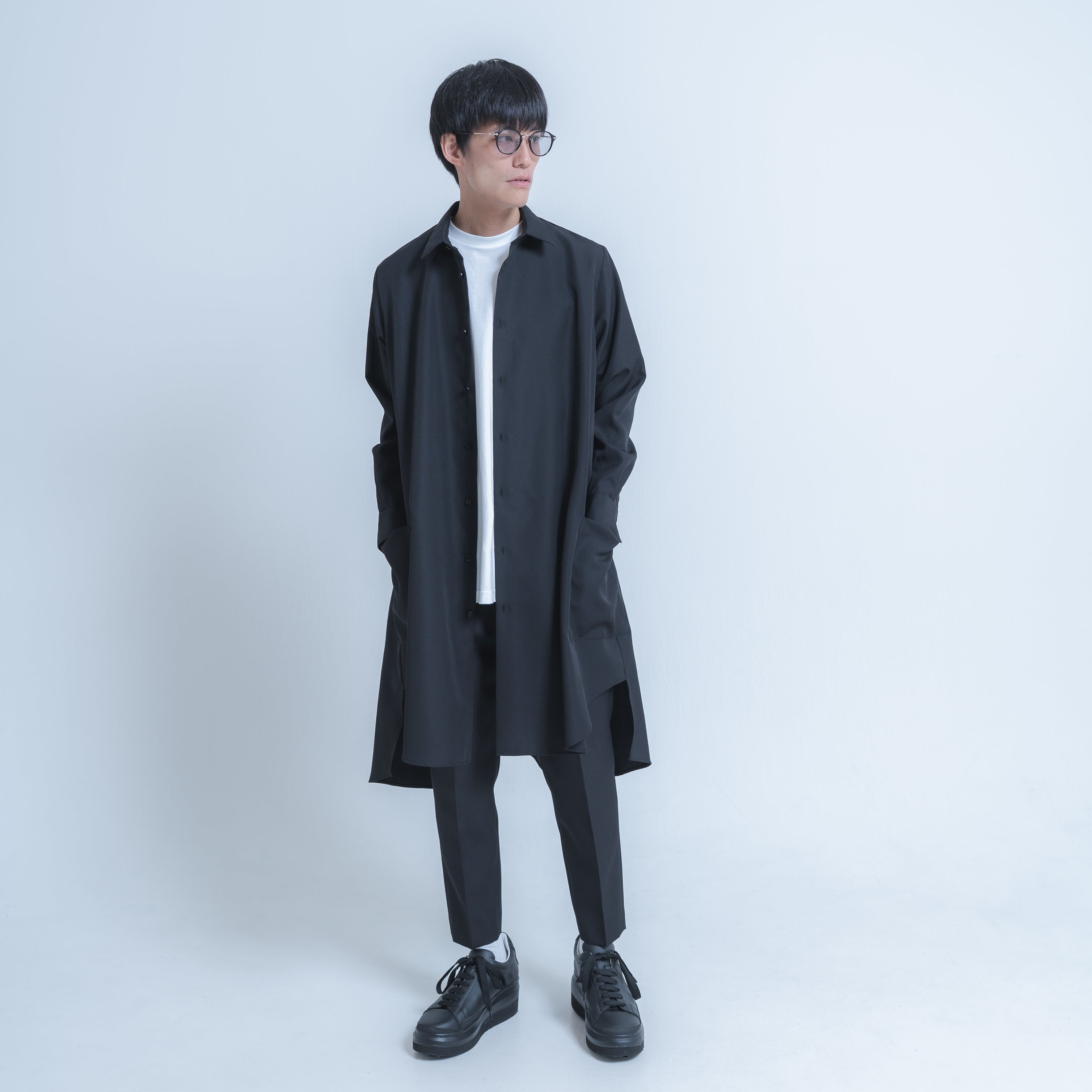 BASIC PANTS (WOOL MIX) BLACK