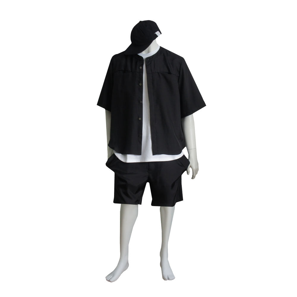 25SS DROP POCKET HARF PANTS (BLACK)