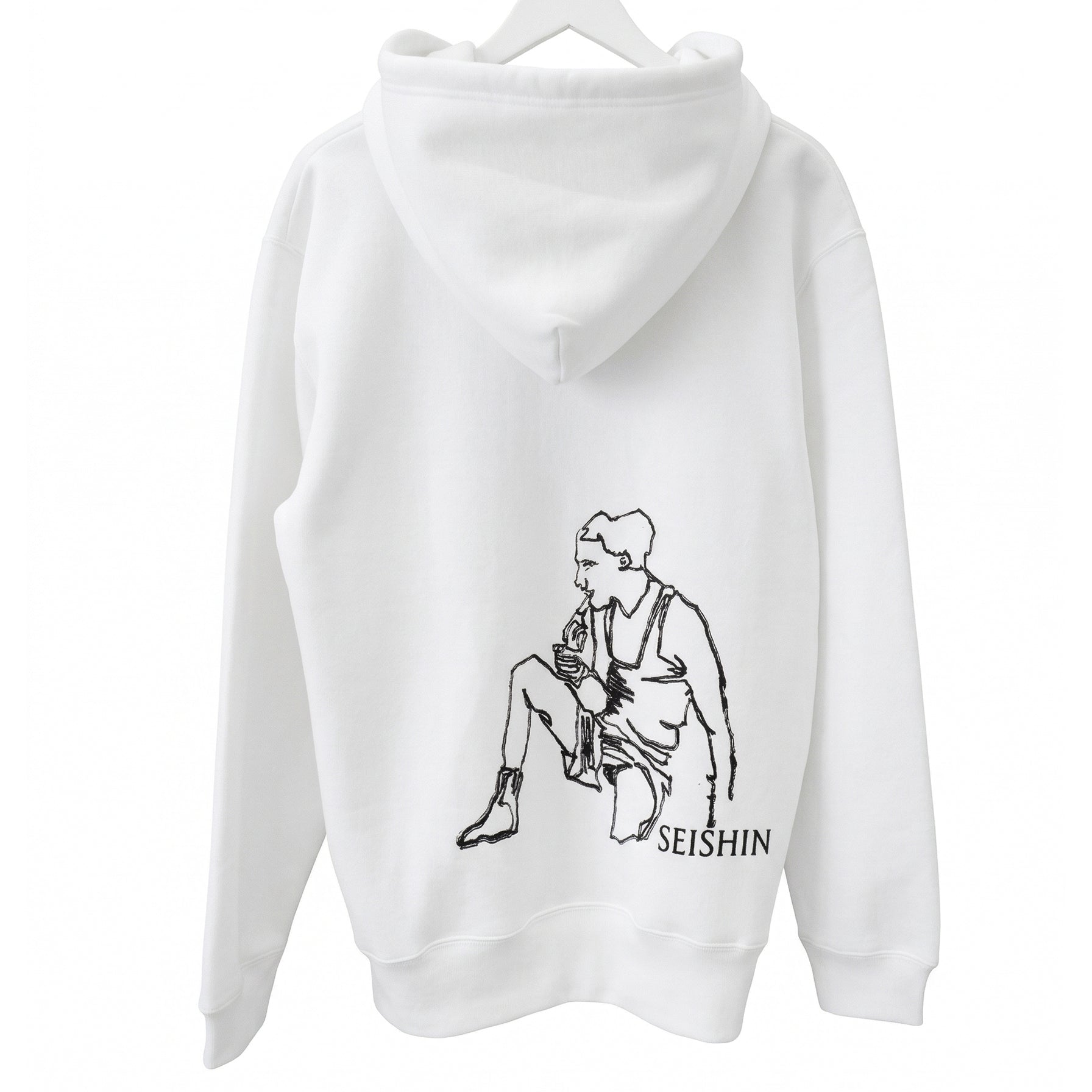 26AW DAMAGE PRINT HOODIE (WHITE)