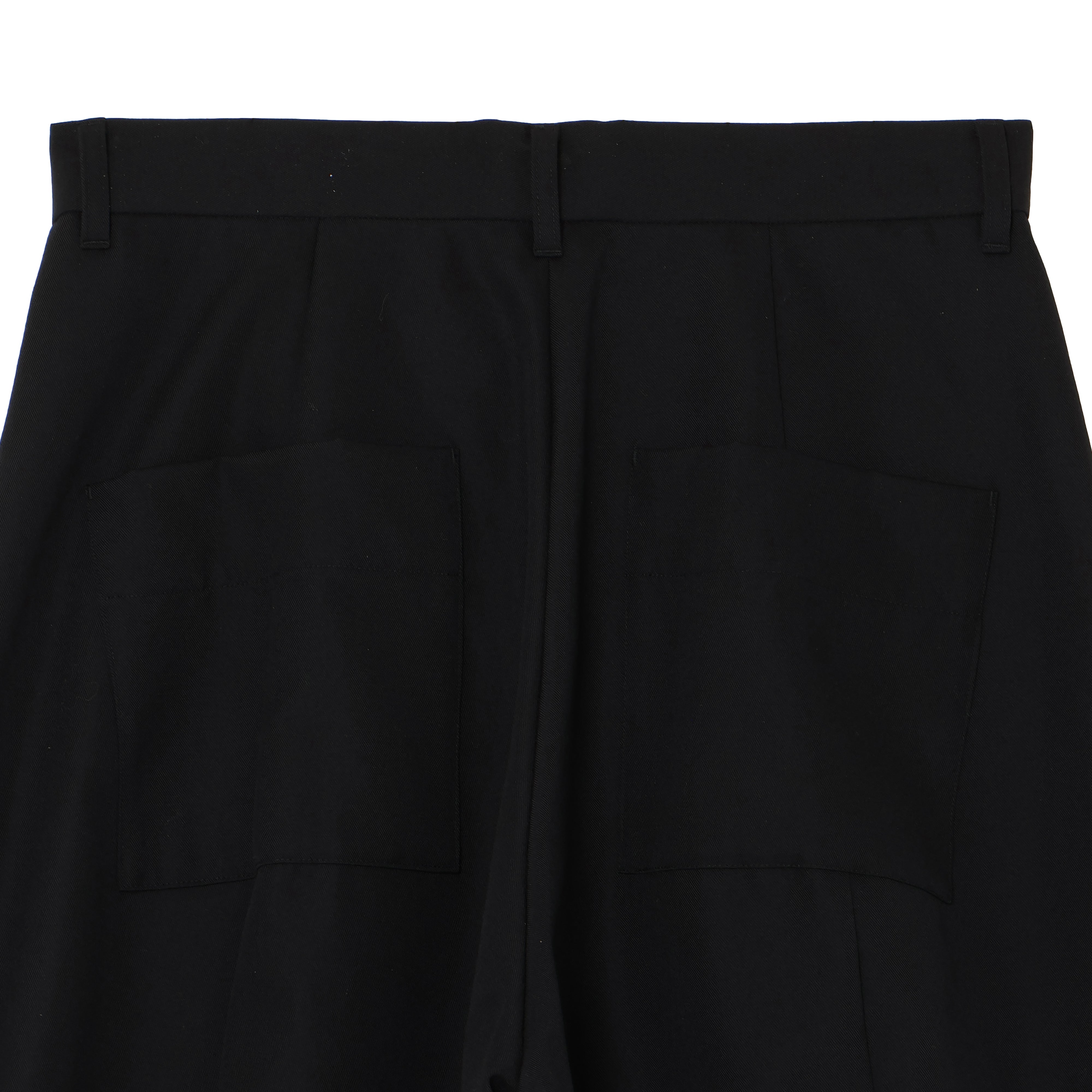 26SS WOOL BARREL HALF PANTS (BLACK)