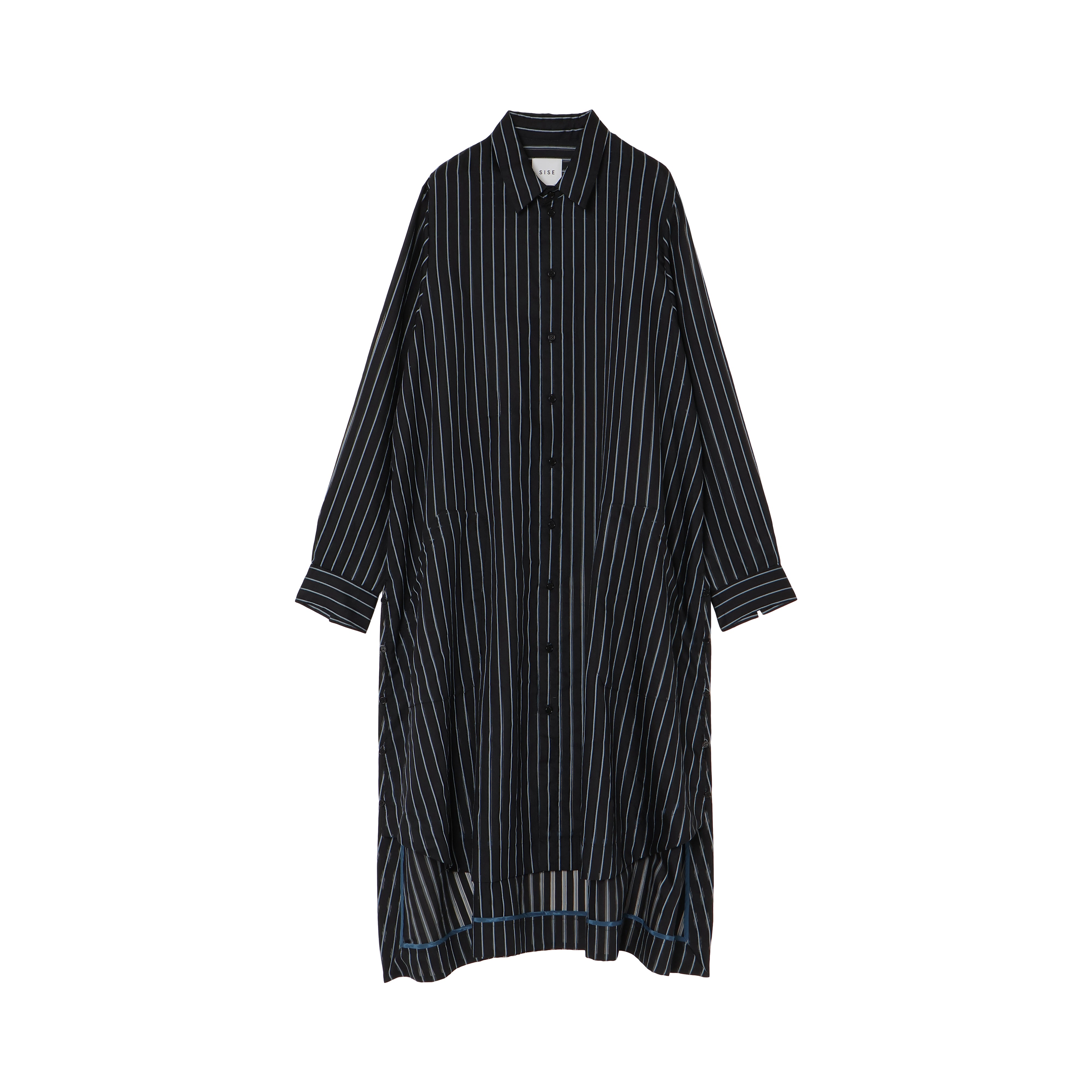 26SS LONG SHIRTS (BLACK/BLUE)