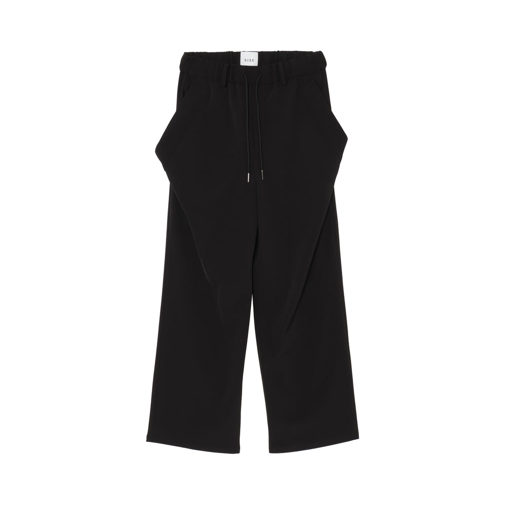 WIDE DROP POCKET PANTS (TWILL TWIMY) BLACK