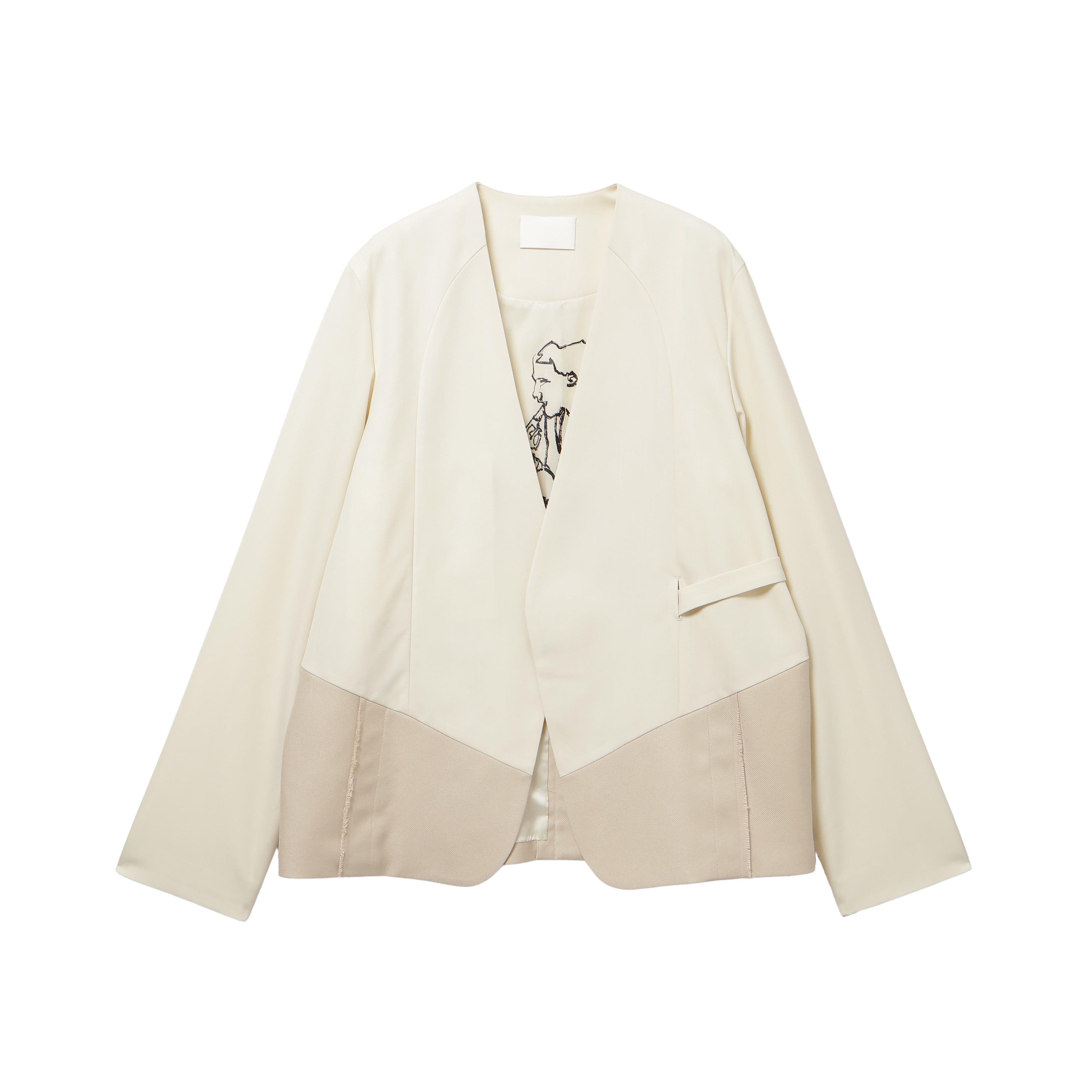 26AW NO COLLAR SWITCHING JACKET (BLACK)
