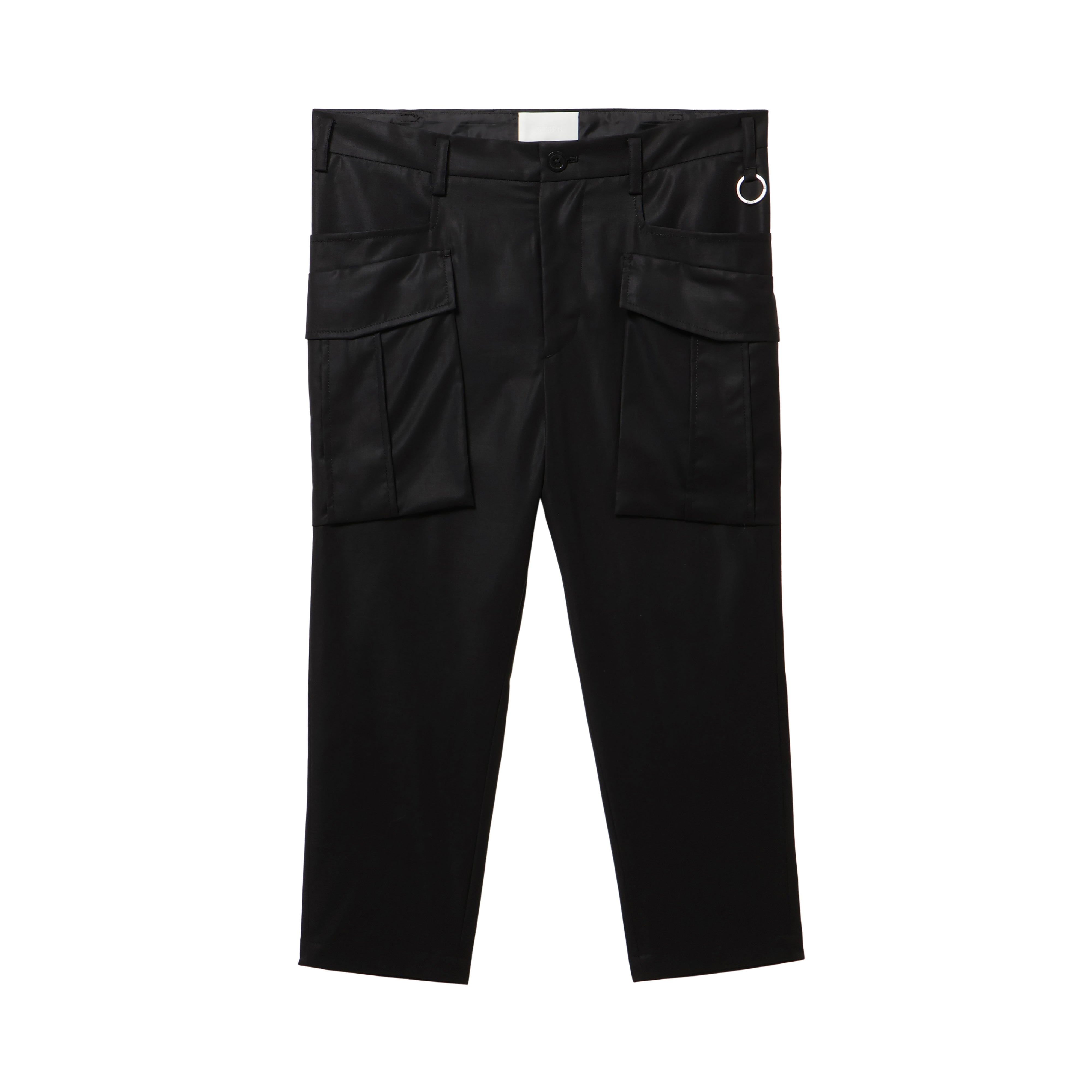 26AW BIG POCKET CROPPED PANTS (WOOL) (BLACK)
