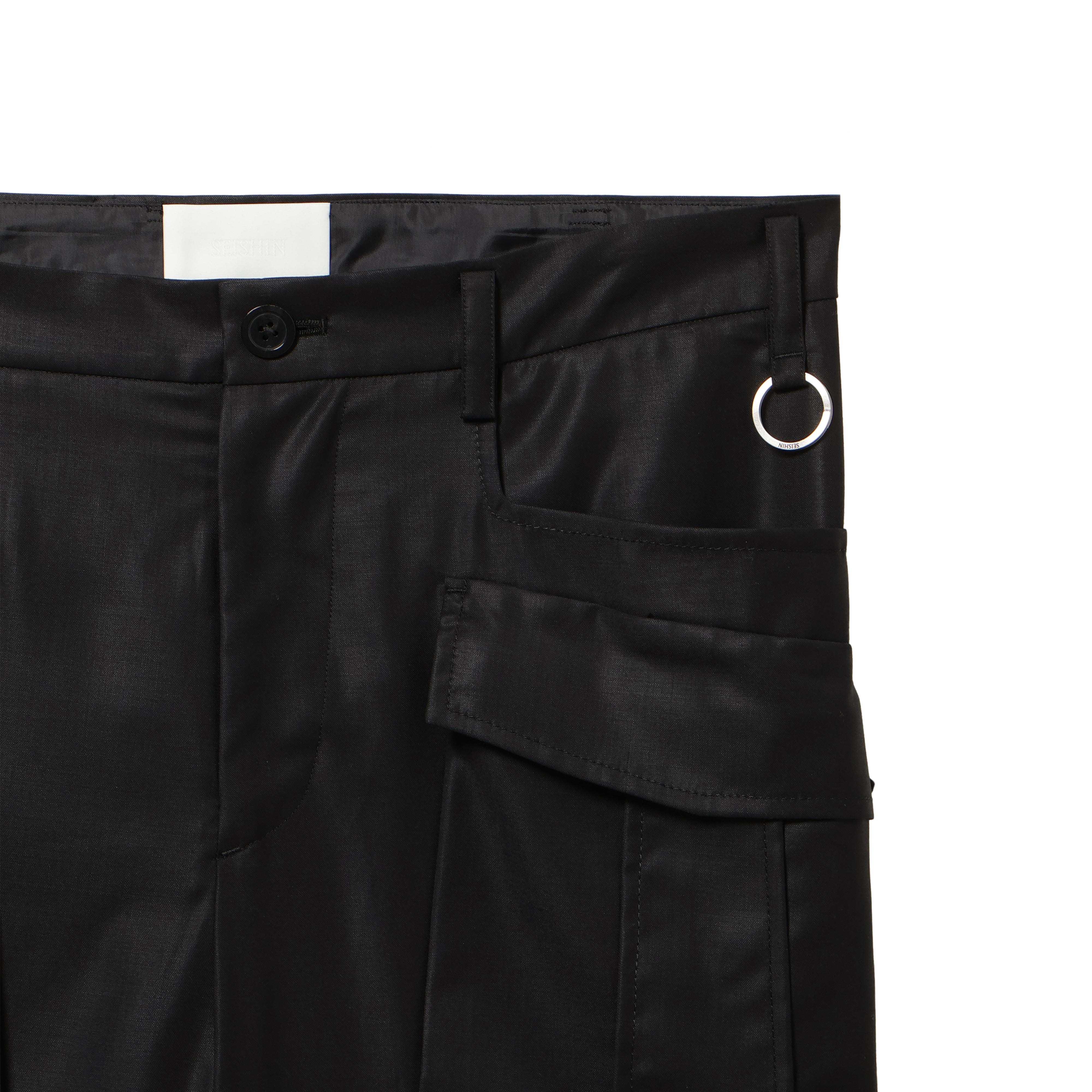 26AW BIG POCKET CROPPED PANTS (WOOL) (BLACK)