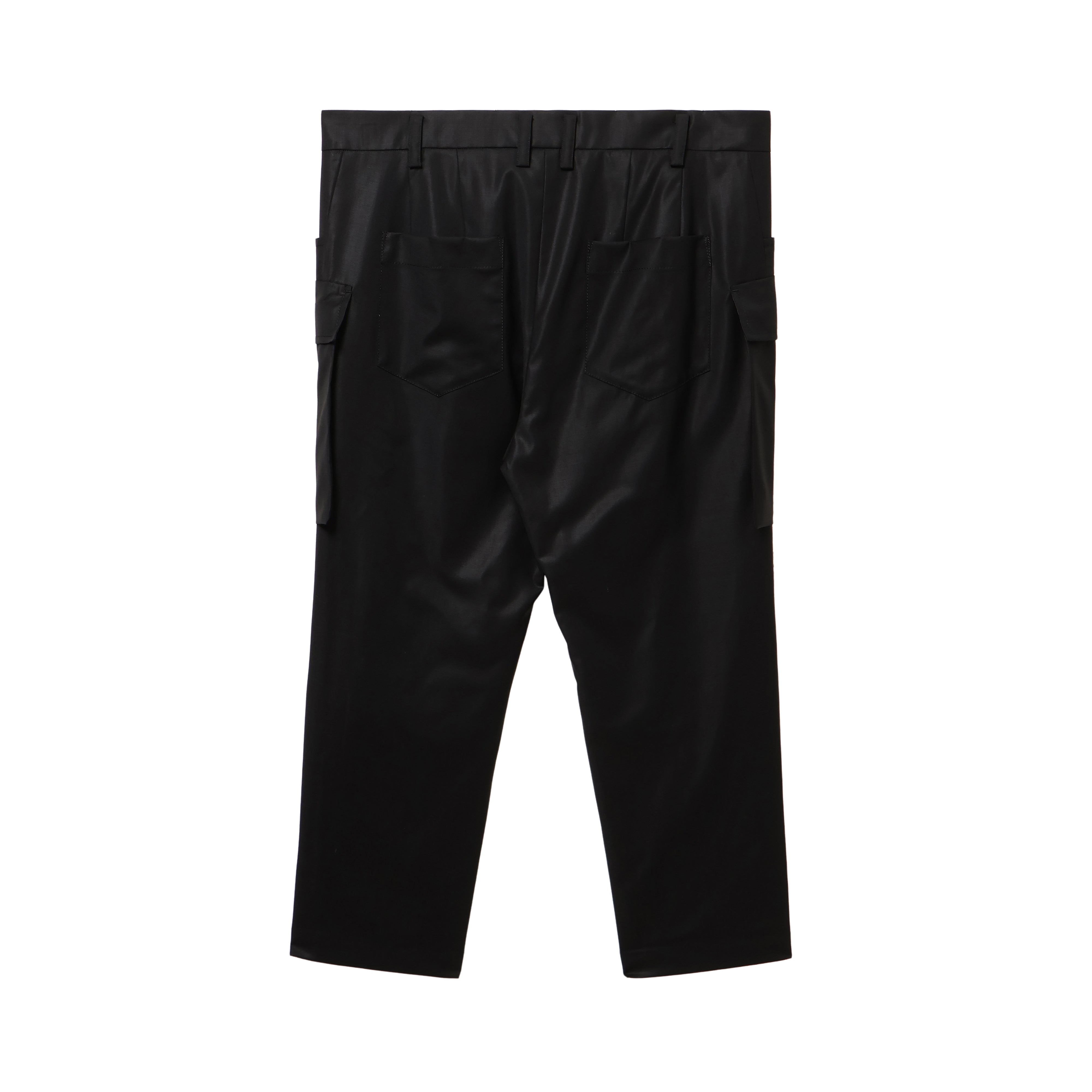 26AW BIG POCKET CROPPED PANTS (WOOL) (BLACK)