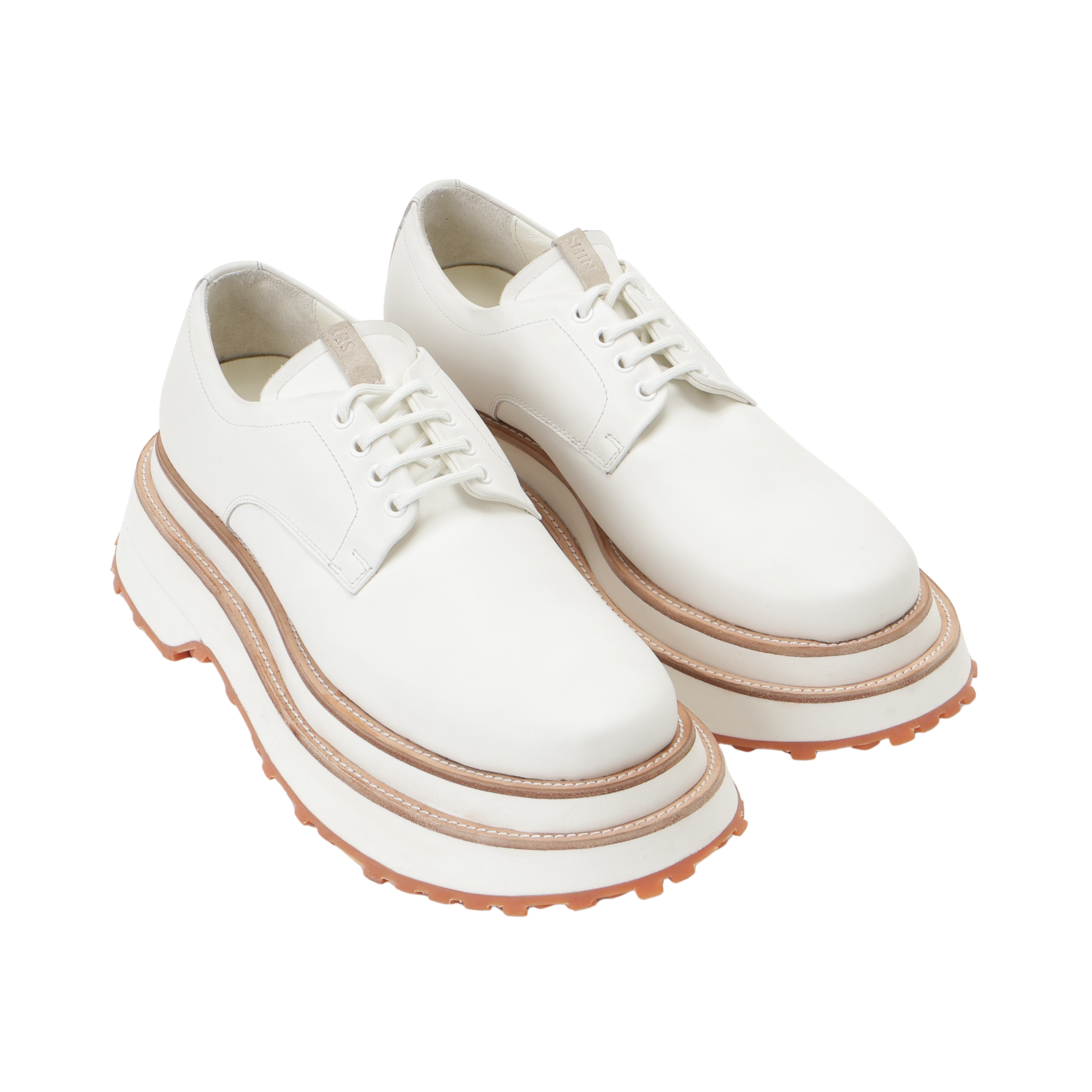 26AW DOUBLE SOLE LEATHER SHOES (WHITE)