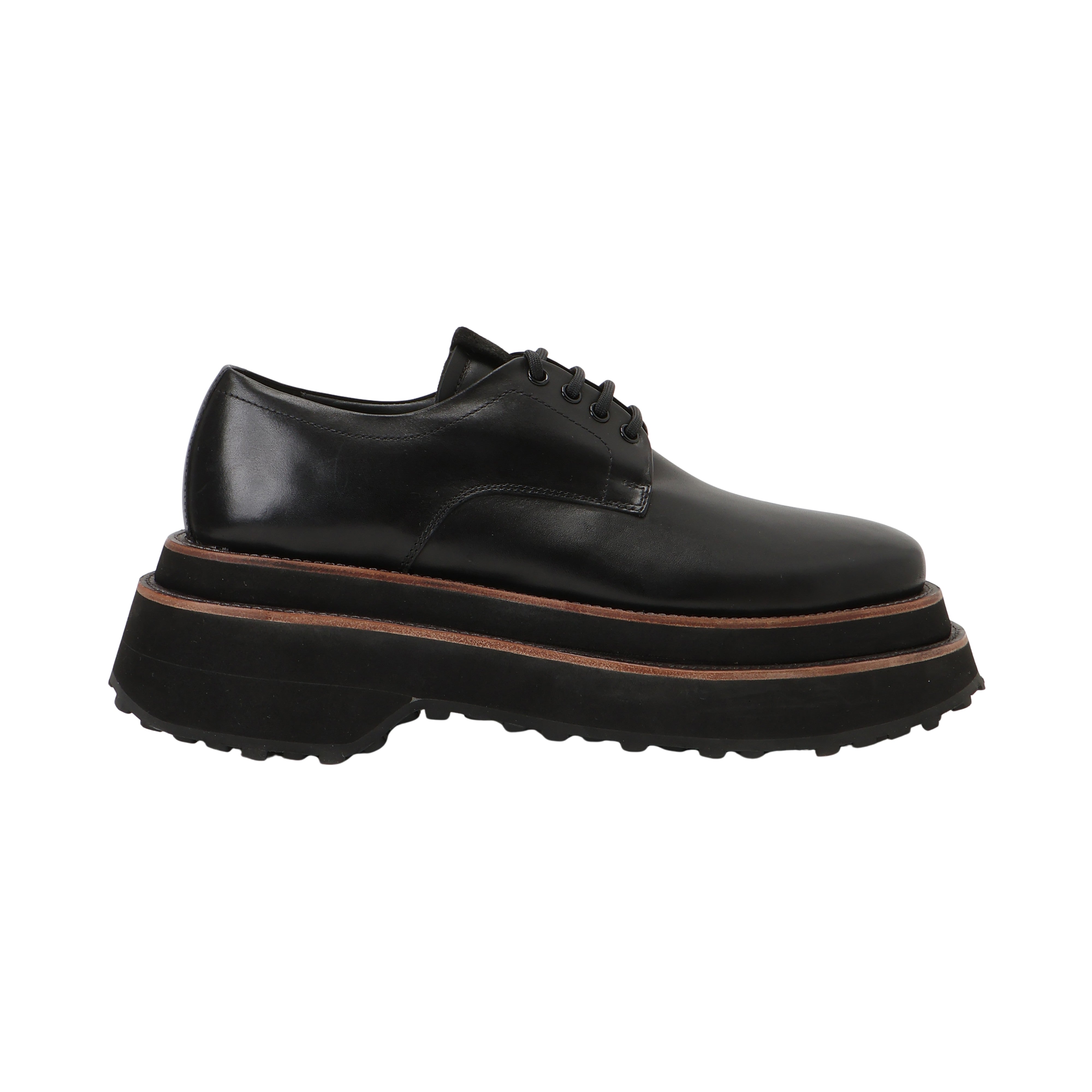 26AW DOUBLE SOLE LEATHER SHOES (BLACK)