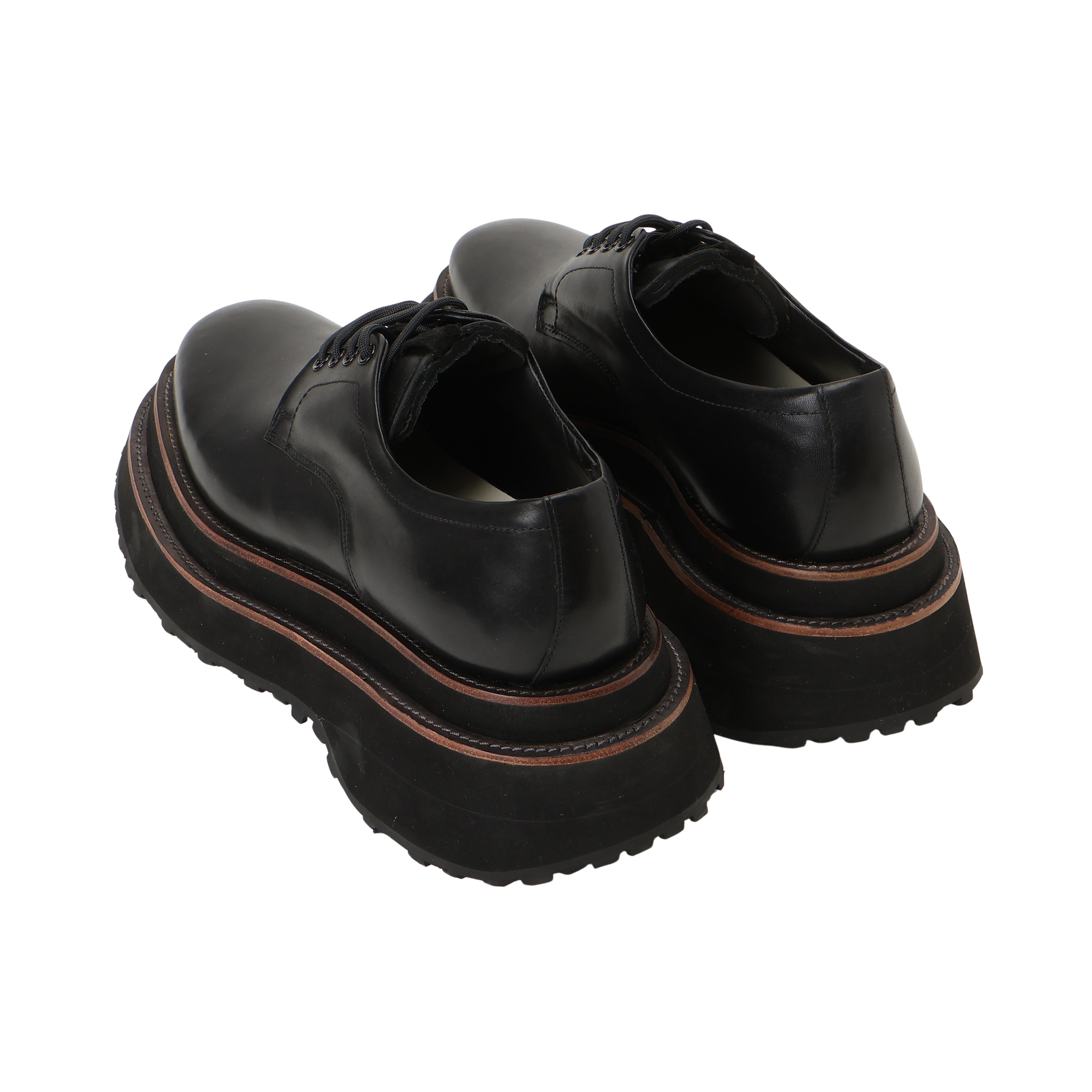 26AW DOUBLE SOLE LEATHER SHOES (BLACK)