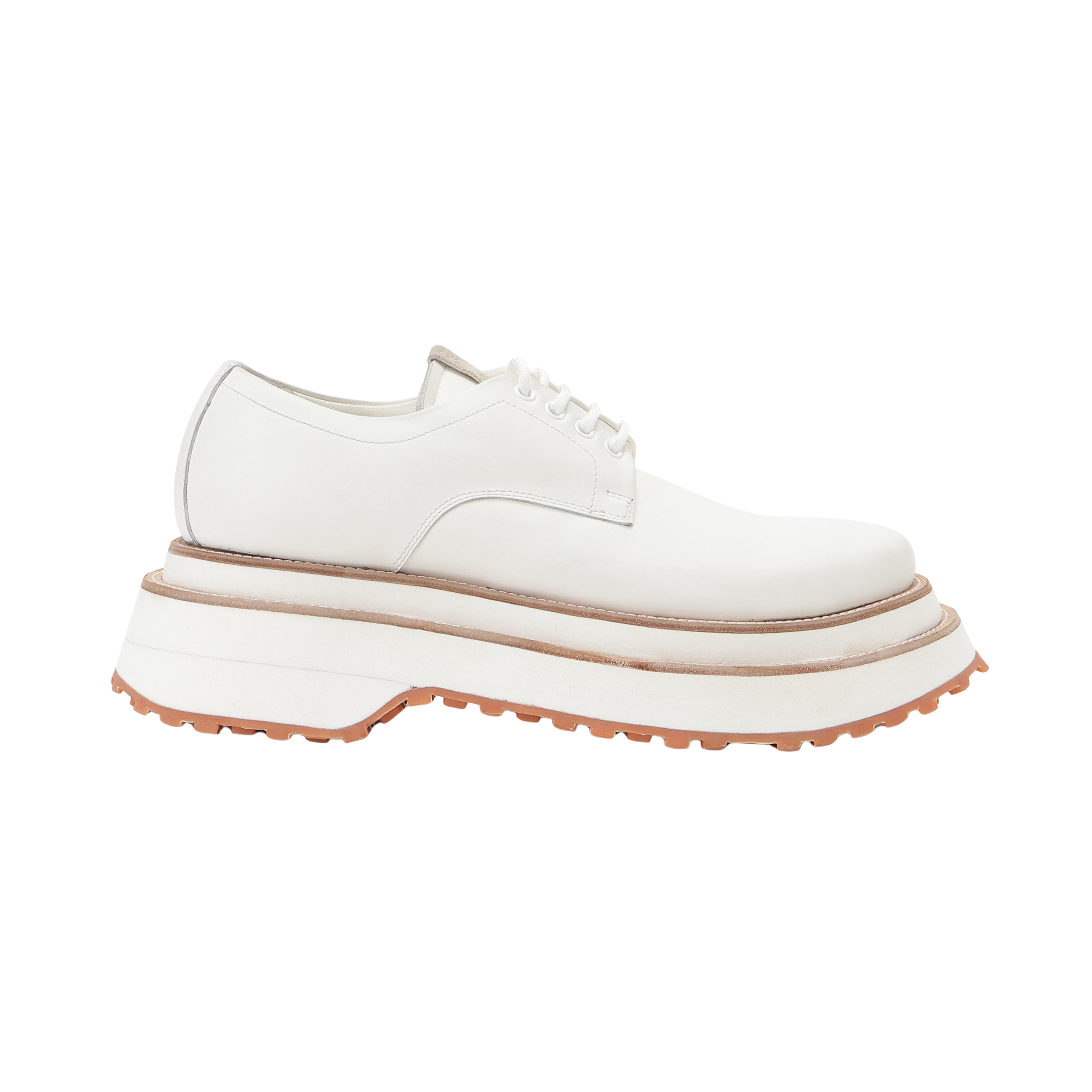 26AW DOUBLE SOLE LEATHER SHOES (WHITE)