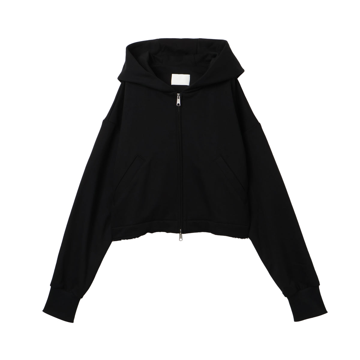 27SS SHORT ZIP-UP HOODIE (BLACK)