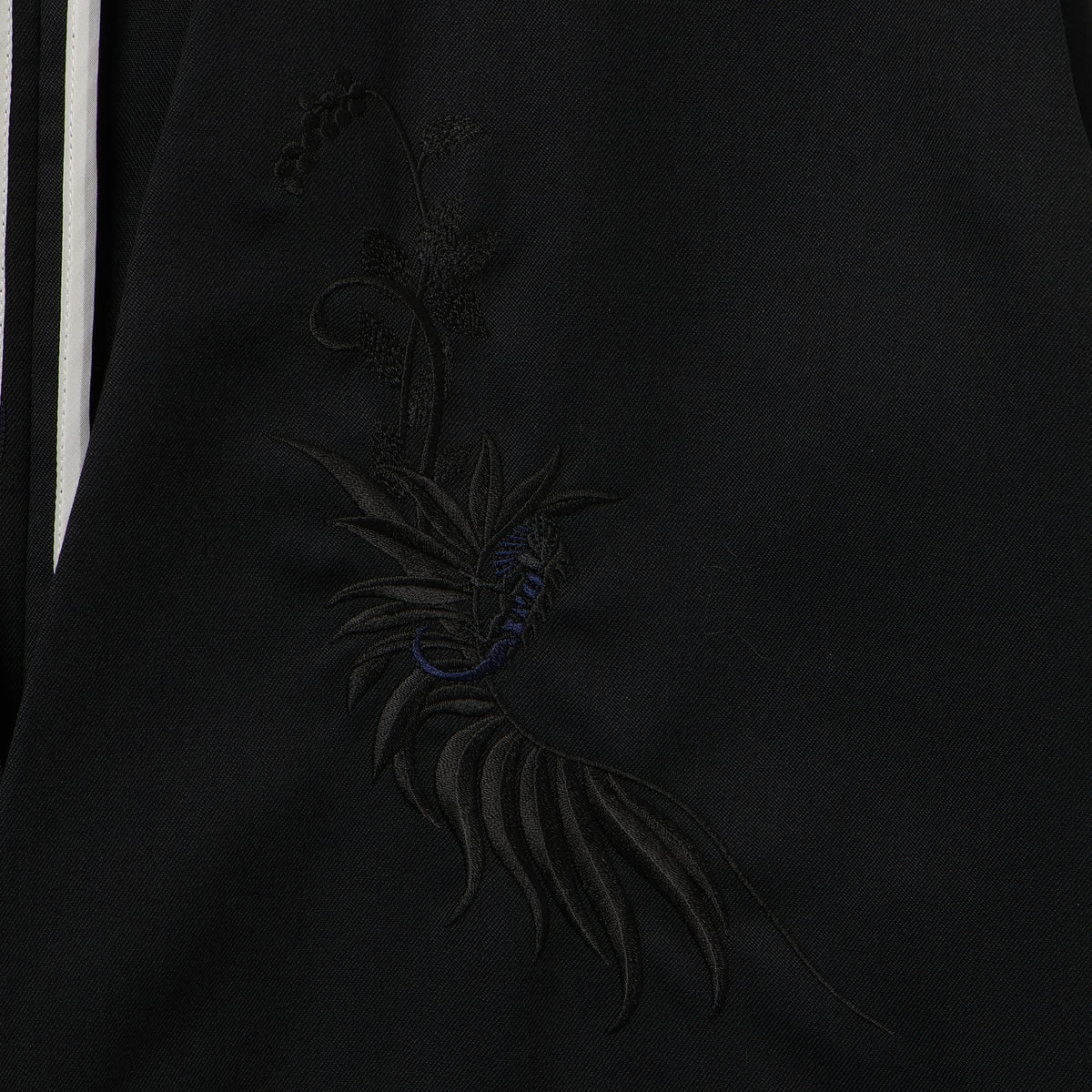 27SS EMBROIDERY LONG VEST (BLACK)