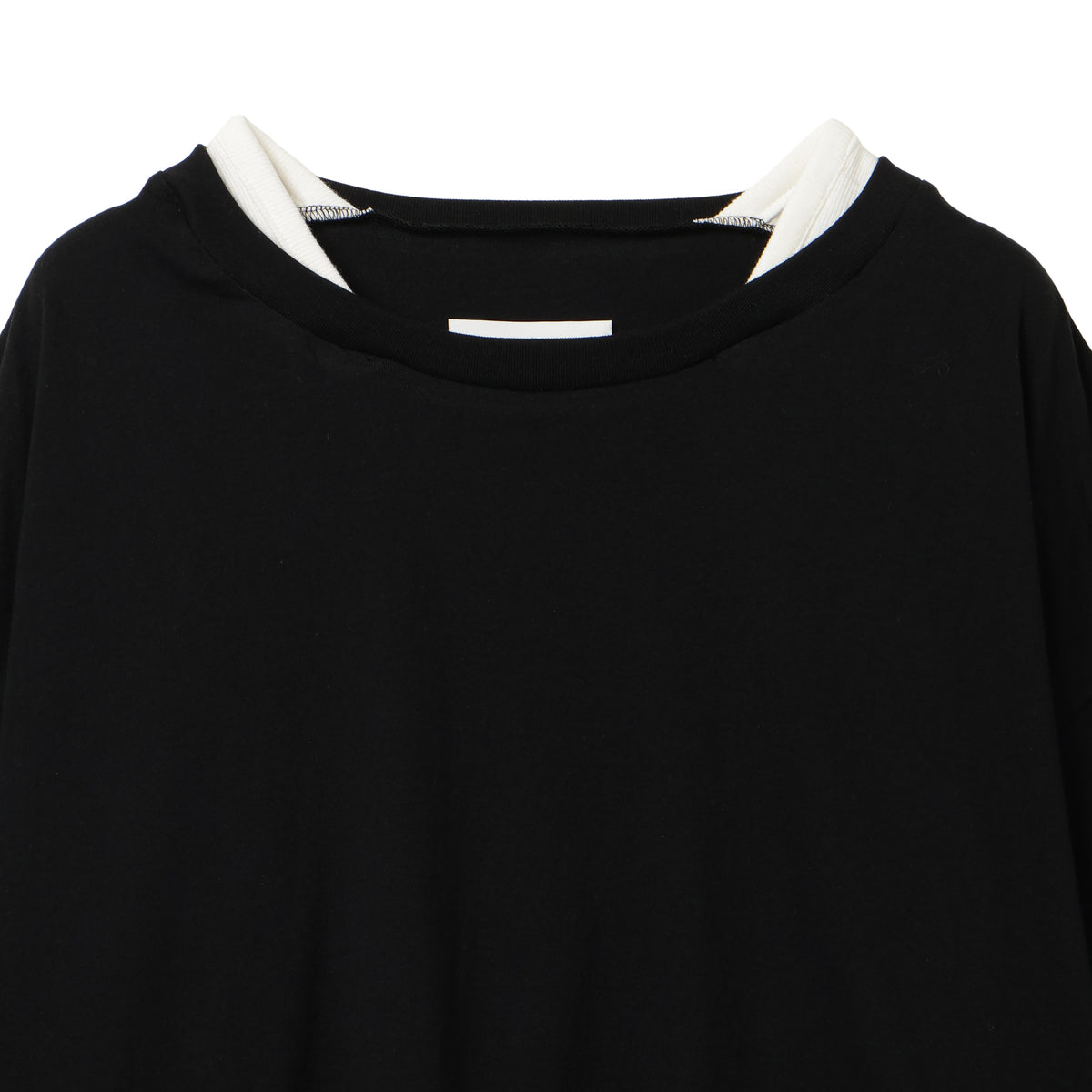 27SS FAKE LAYERED T-SHIRTS (BLACK)