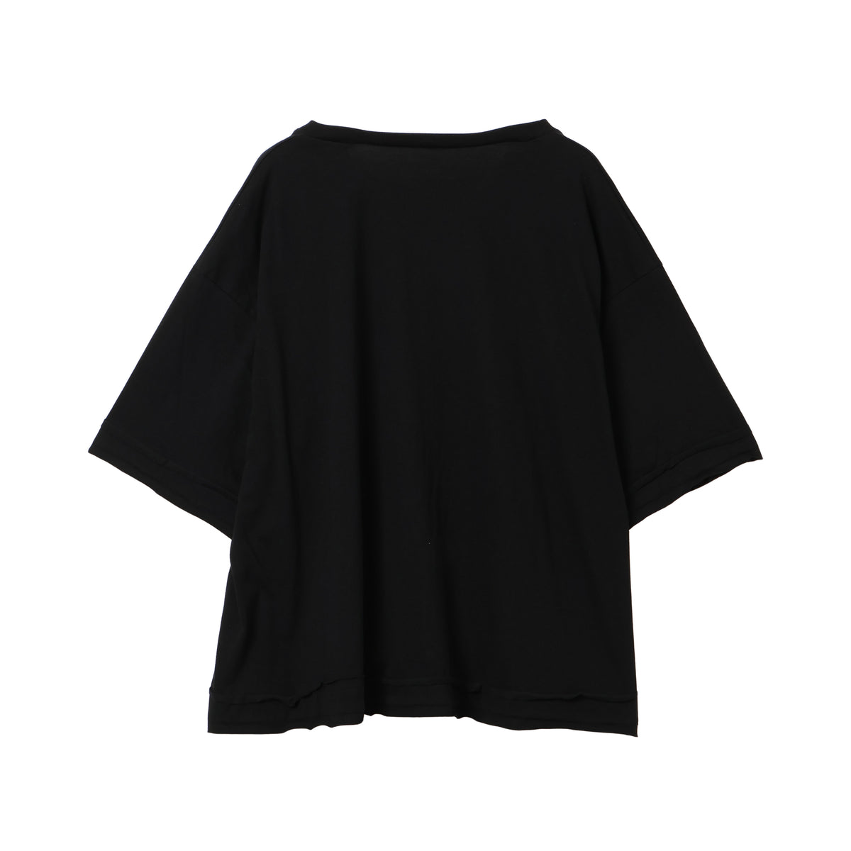 27SS FAKE LAYERED T-SHIRTS (BLACK)