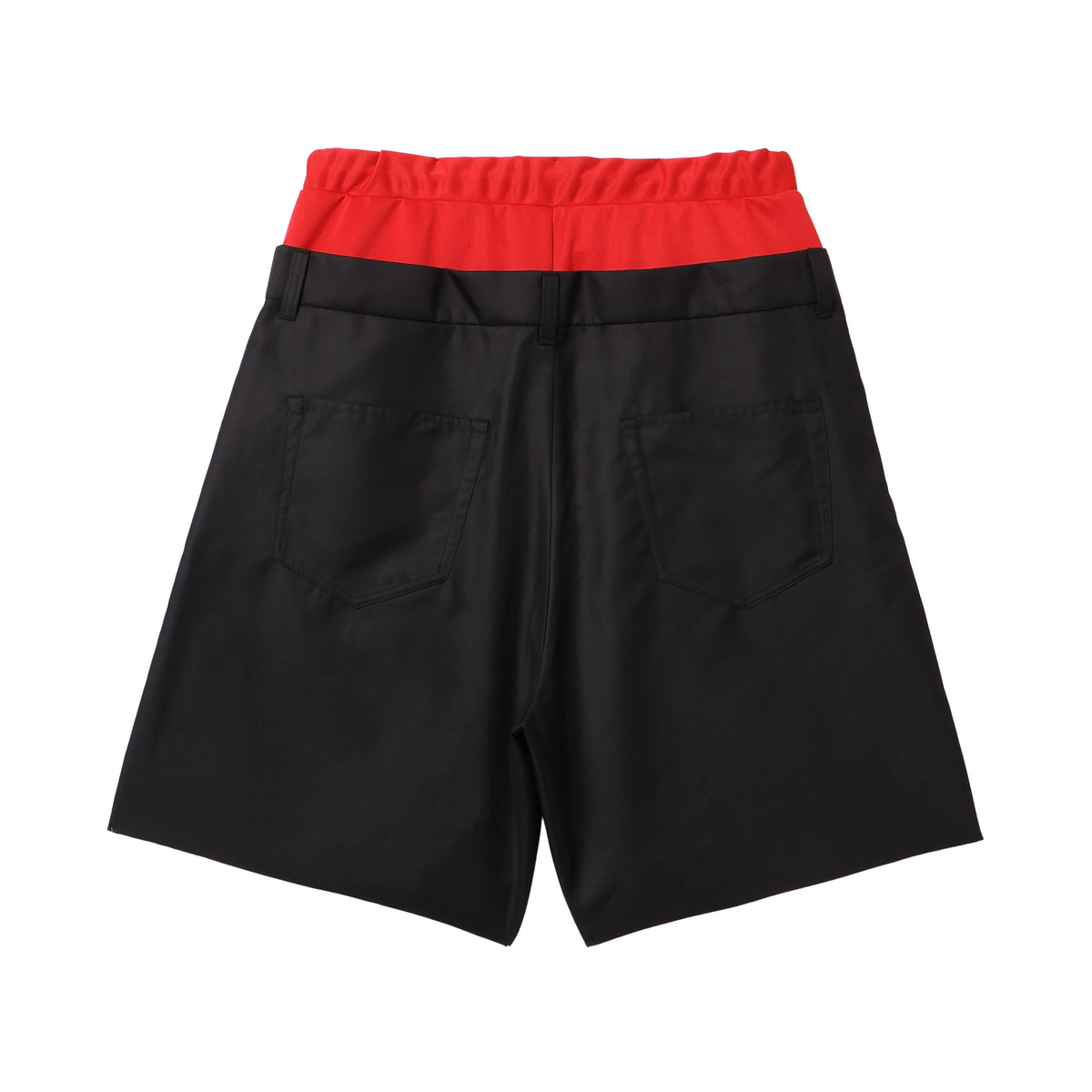 27SS LAYERED MIX SHORT PANTS (BLACK)