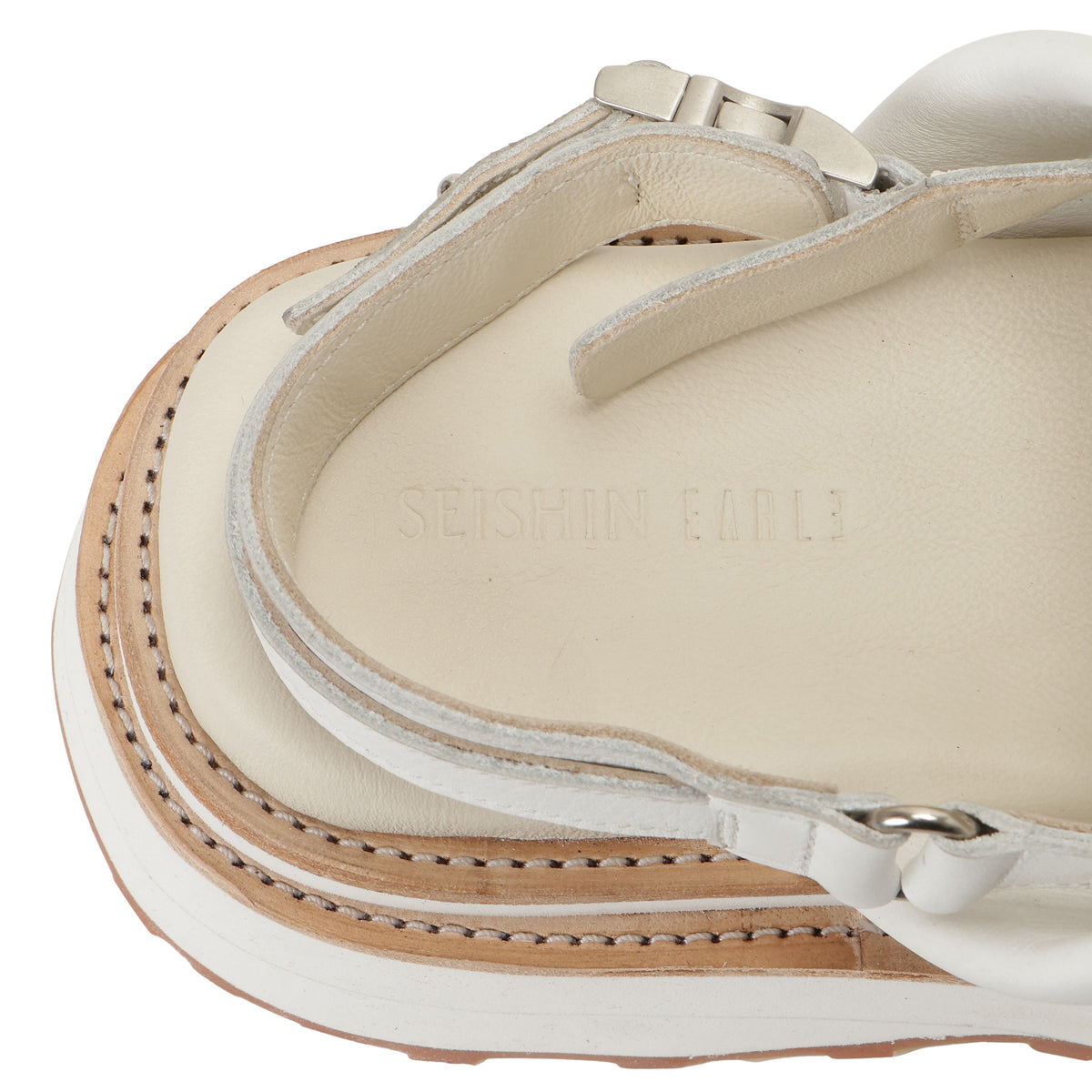27SS DOUBLE SOLE LEATHER SANDALS (WHITE)