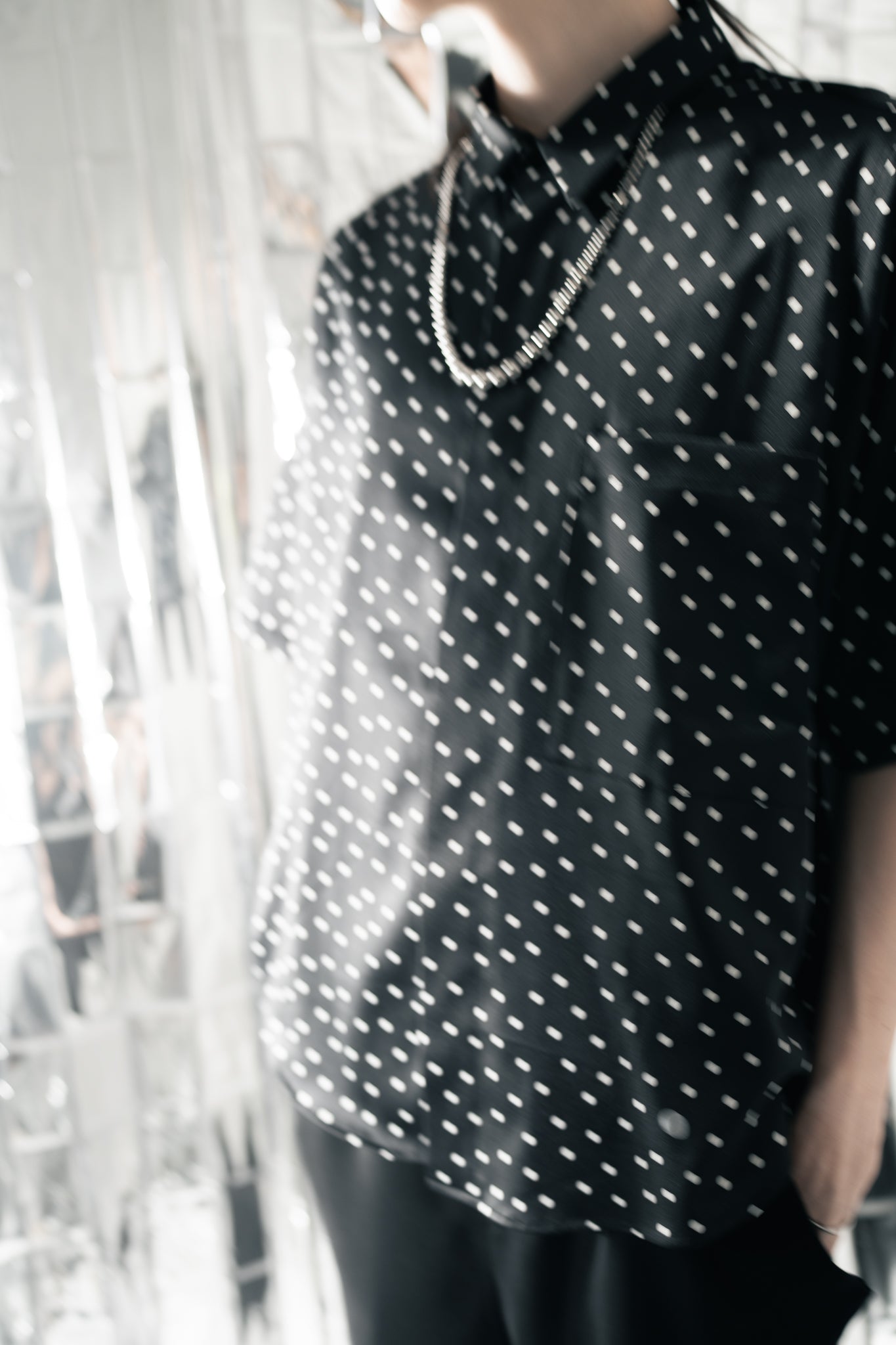 25SS DOTS BIG POCKET SHIRTS (WHITE)