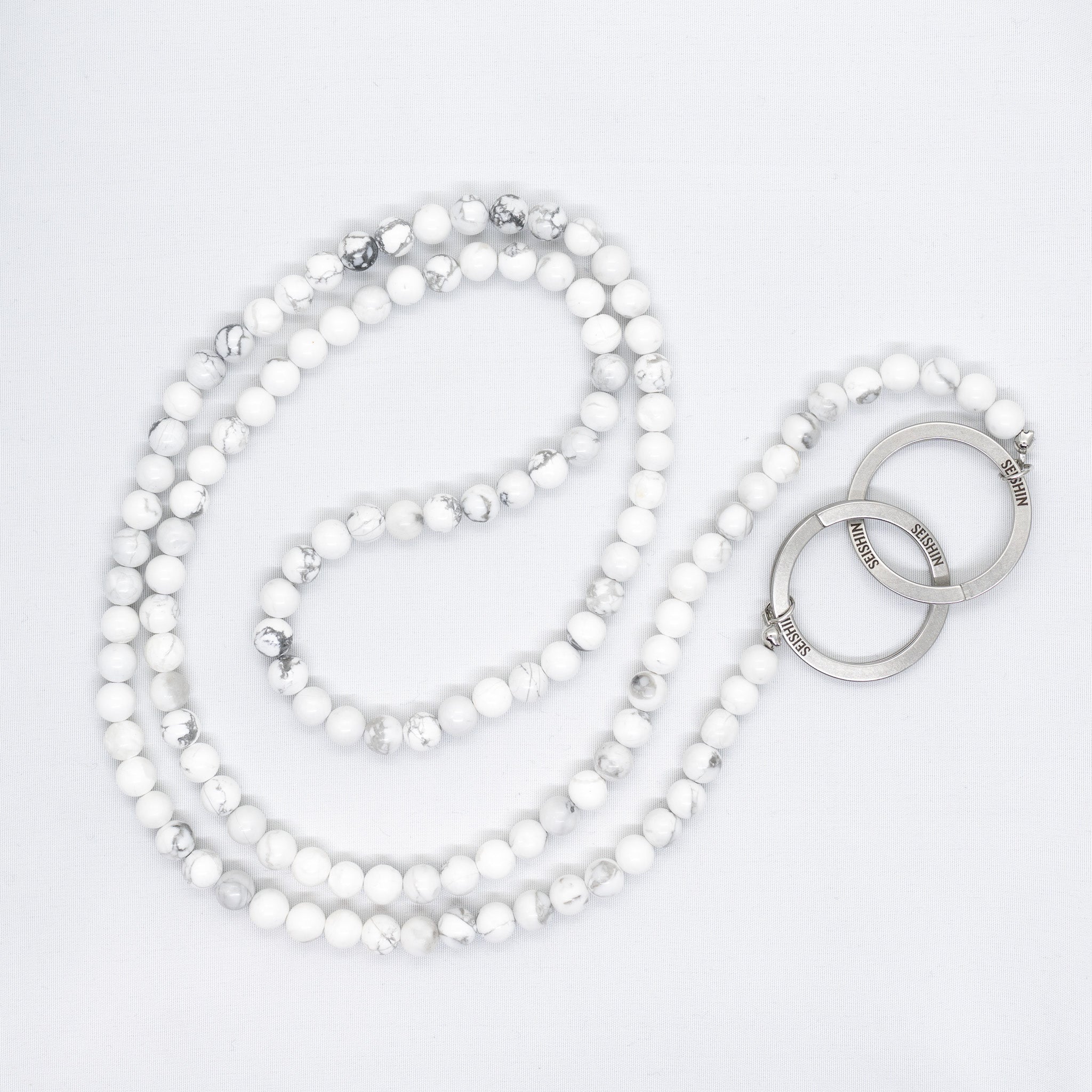 26AW STONE LONG NECKLACE (WHITE)