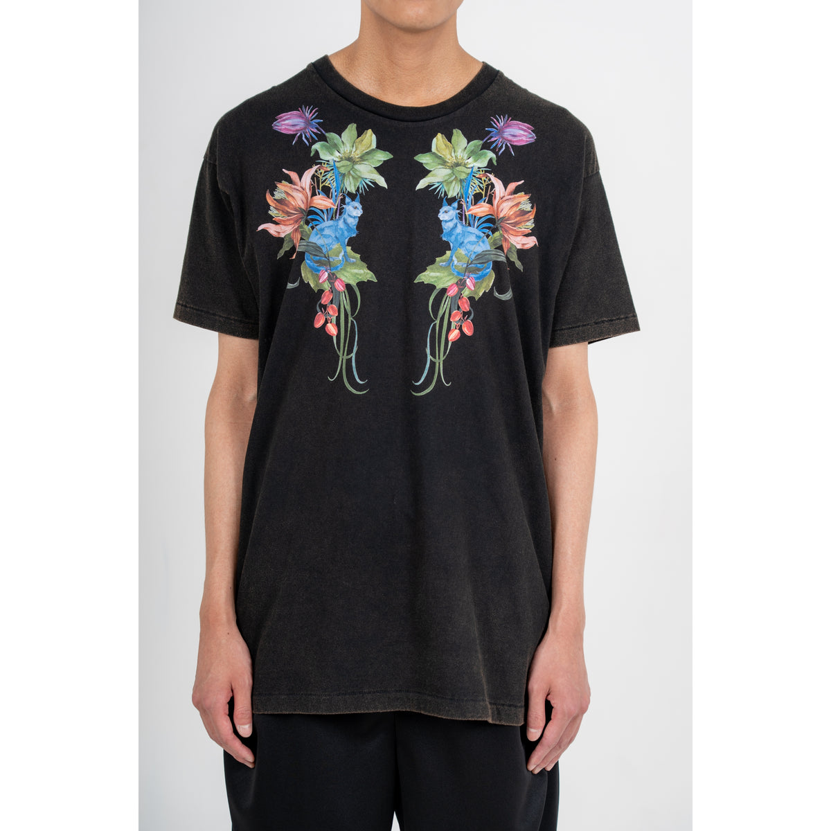 27SS "UTOPIA CAT" T-SHIRTS (BLACK)