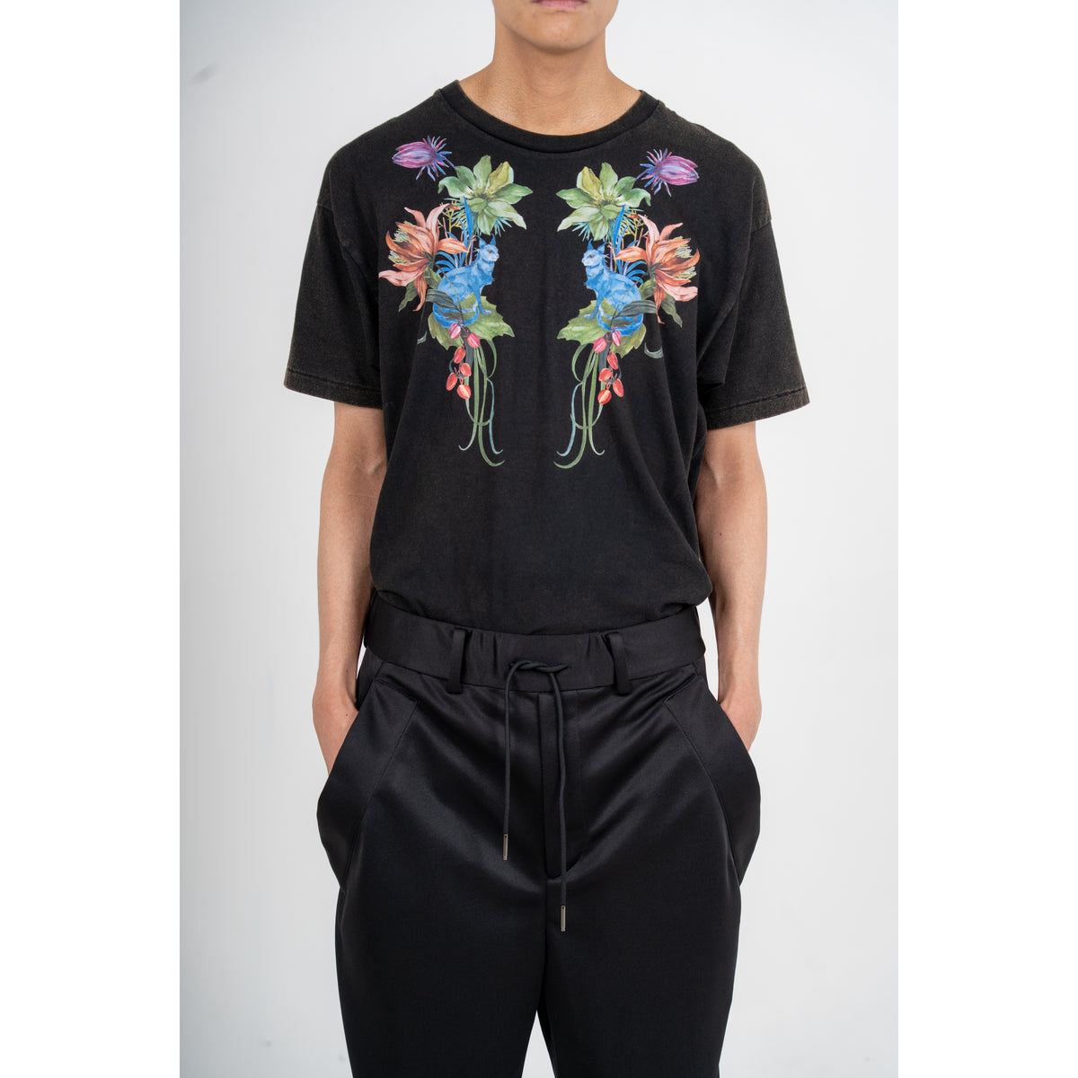 27SS "UTOPIA CAT" T-SHIRTS (BLACK)