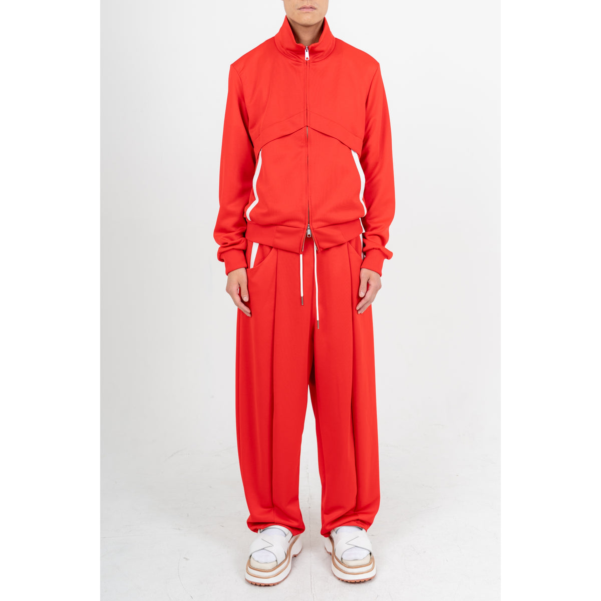 27SS LAYERED TRACK PANTS (RED)