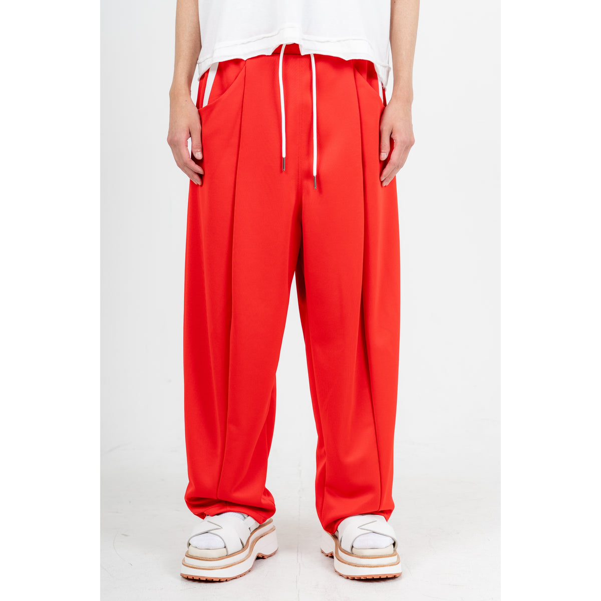 27SS LAYERED TRACK PANTS (RED)
