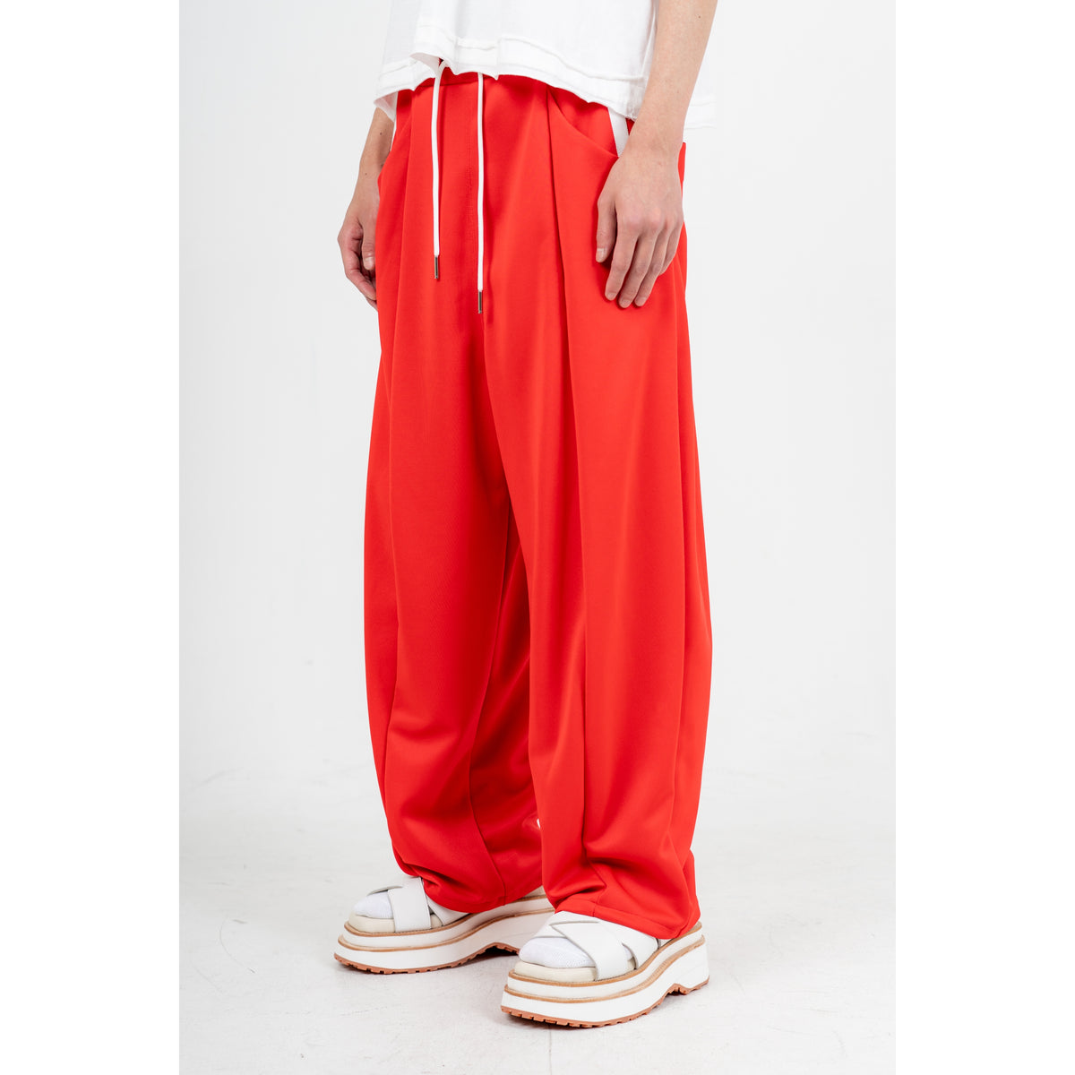 27SS LAYERED TRACK PANTS (RED)